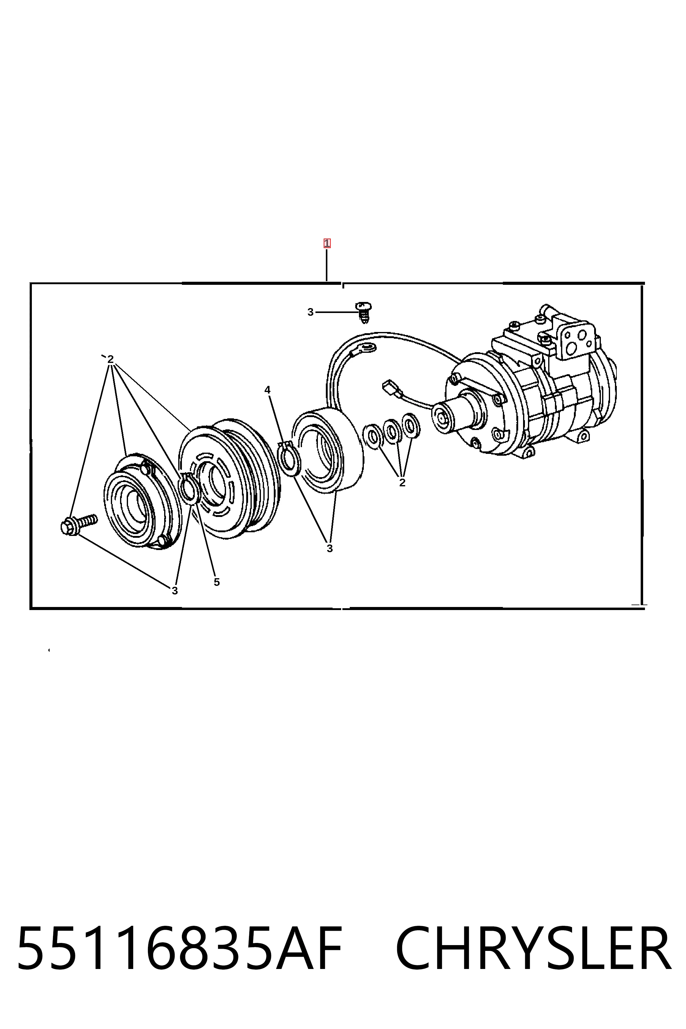 55116835AF Chrysler Компресор холодоагенту