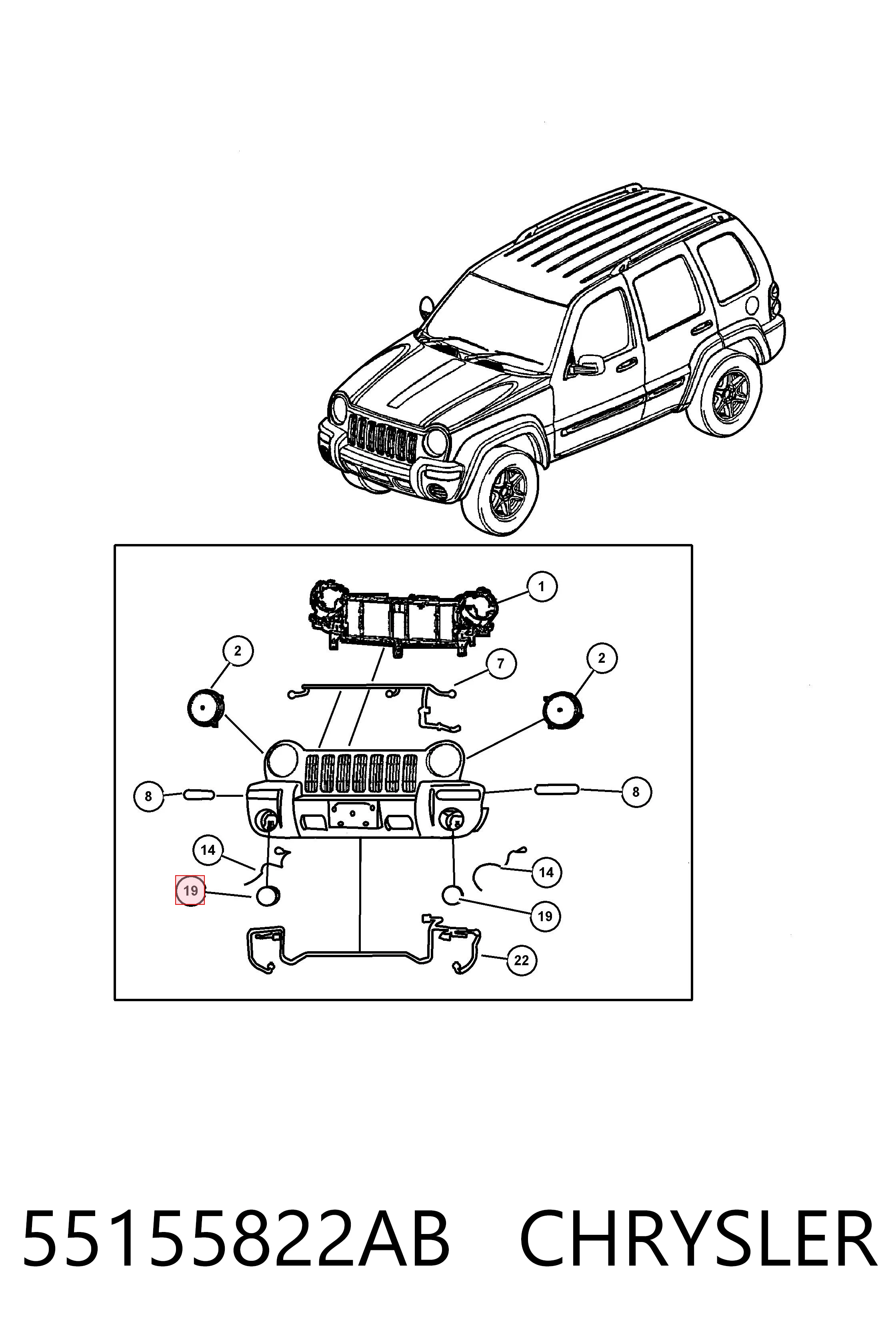 Купити K05083896AD Fiat/Alfa/Lancia Протитуманка права