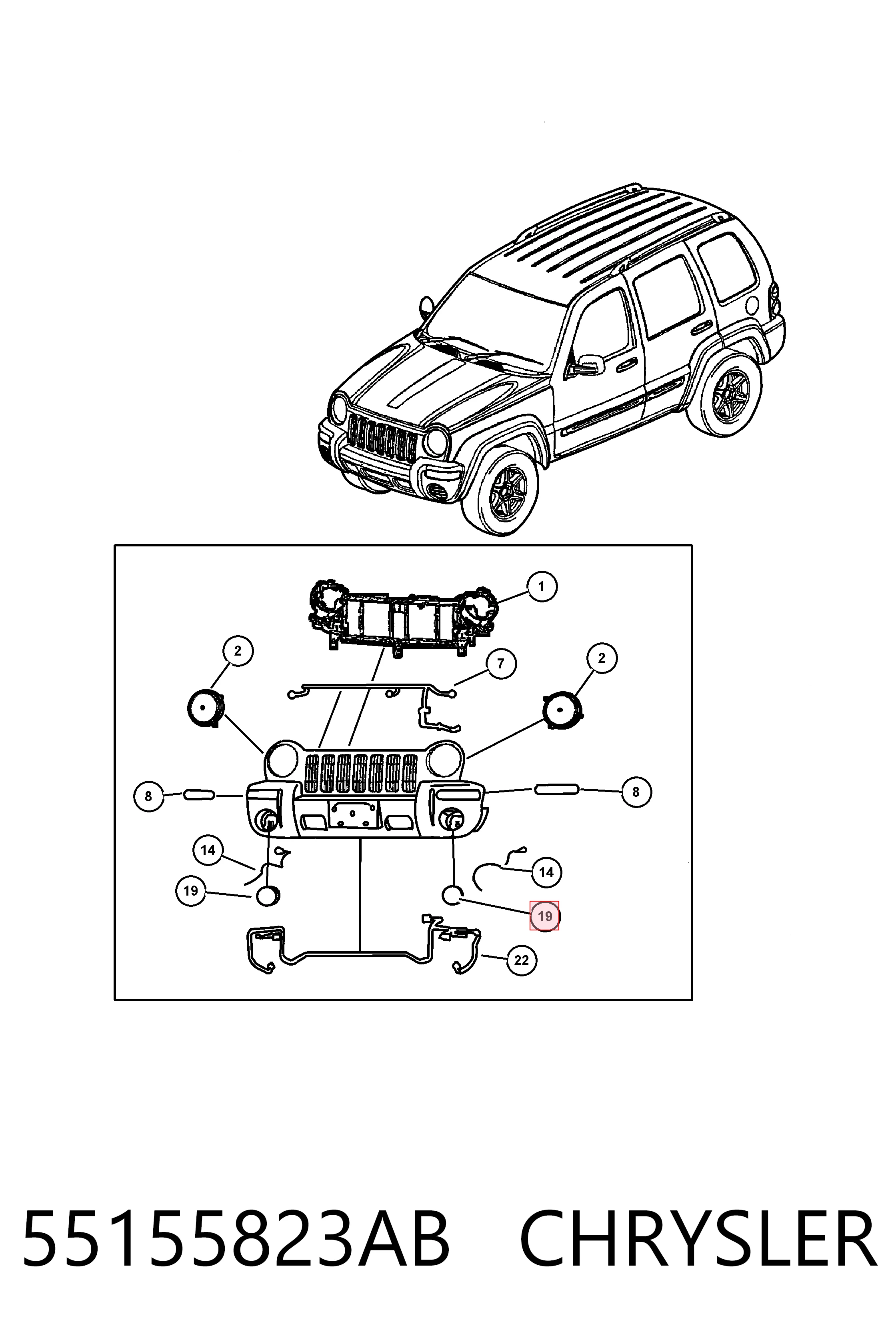 Купити Фара протитуманна, ліва Jeep Liberty/Cherokee  