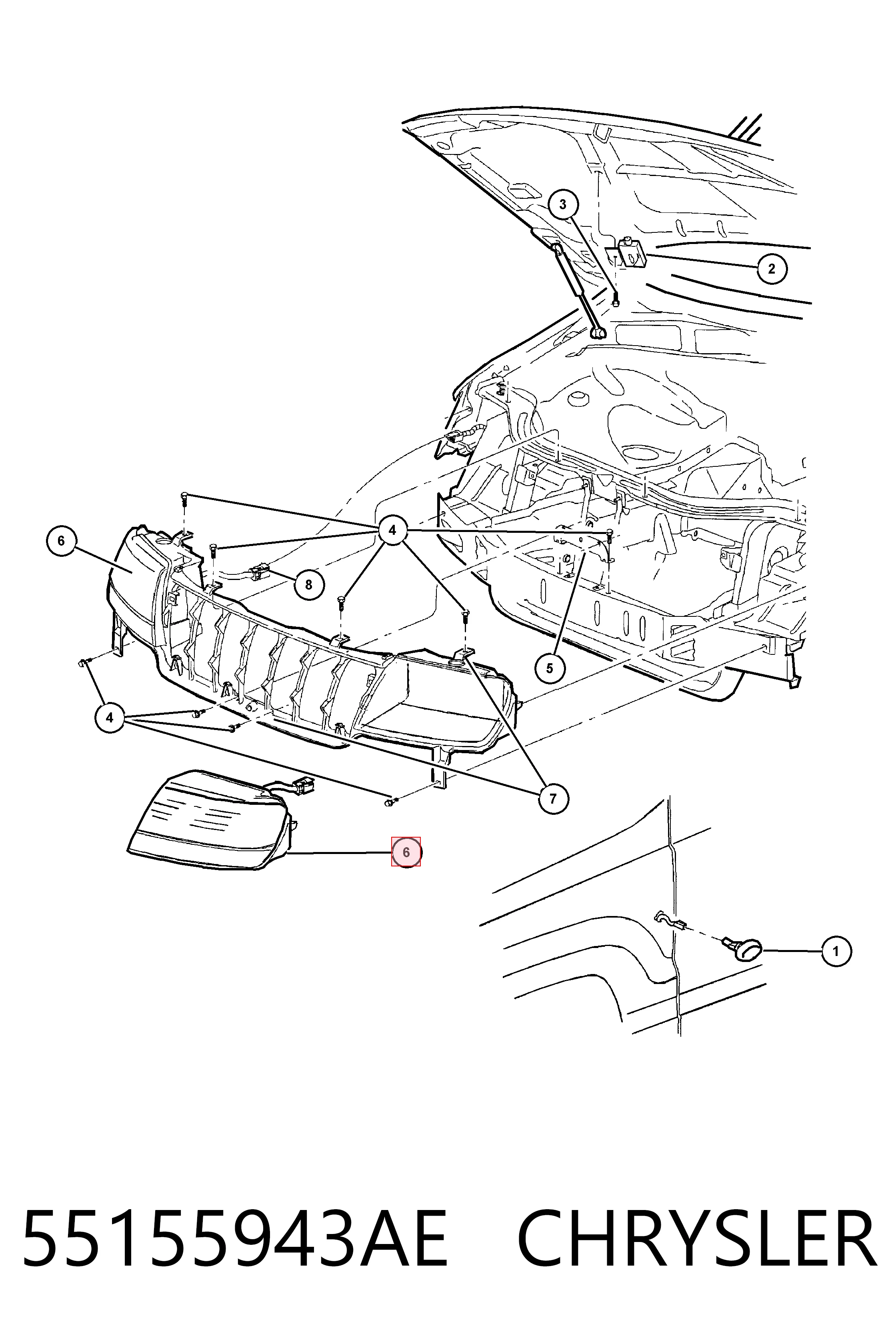 Купити K55155943AC Fiat/Alfa/Lancia Фари