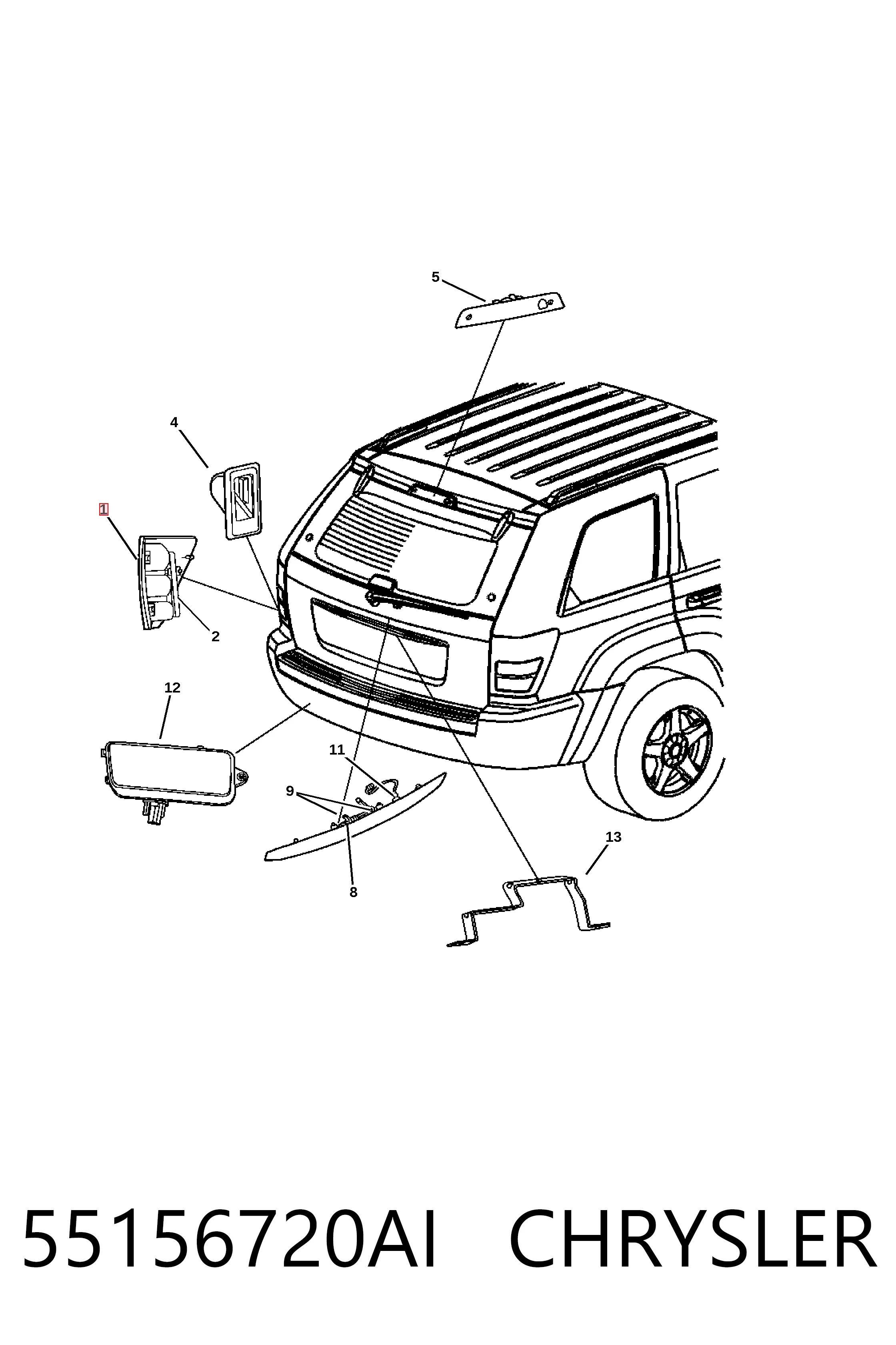 Купити K55156720AI Fiat/Alfa/Lancia Задня права фара