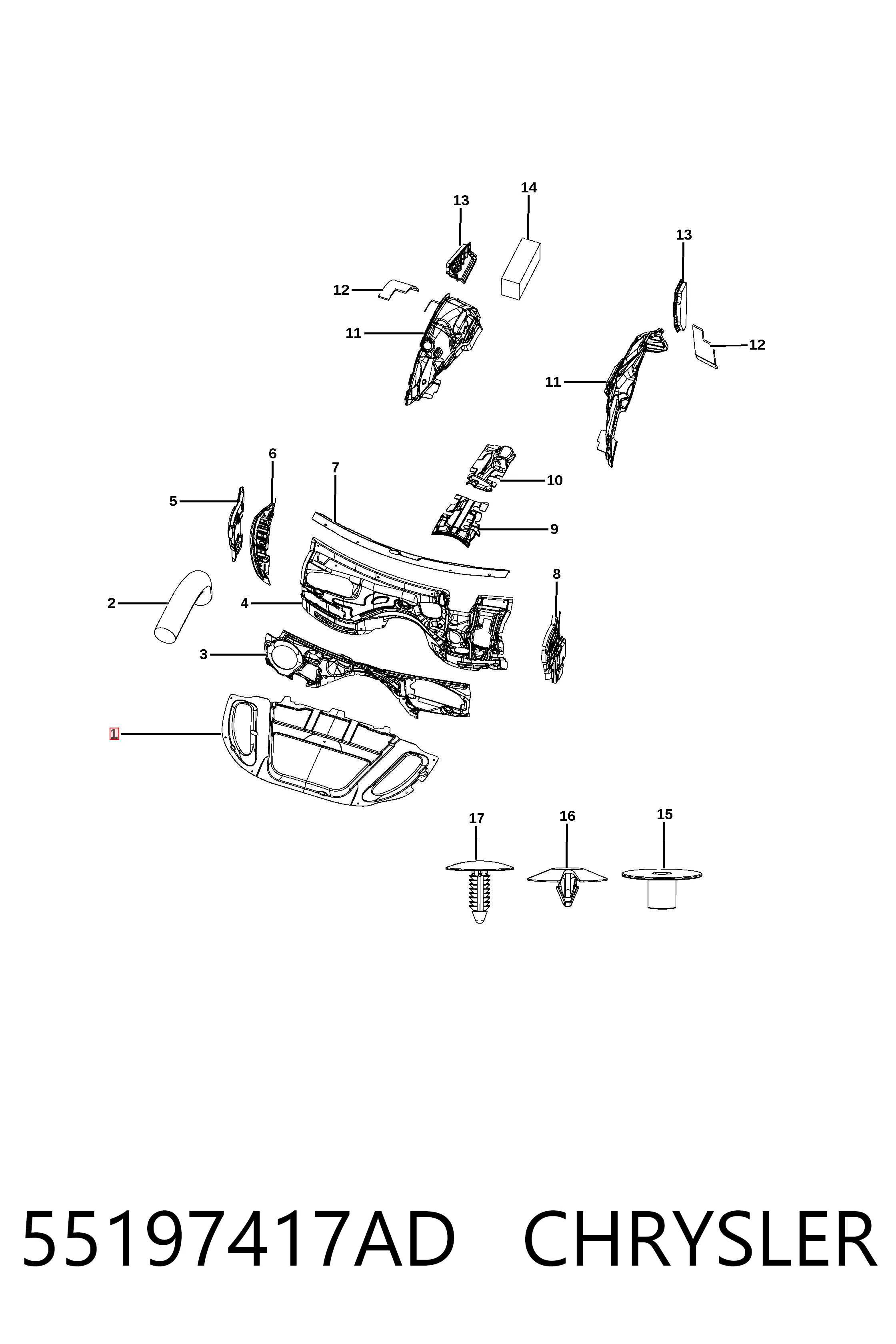 Обшивка капота Jeep Grand Cherokee IV позашляховик (WK) (2011 - 2022) ціна, від 25.62 USD