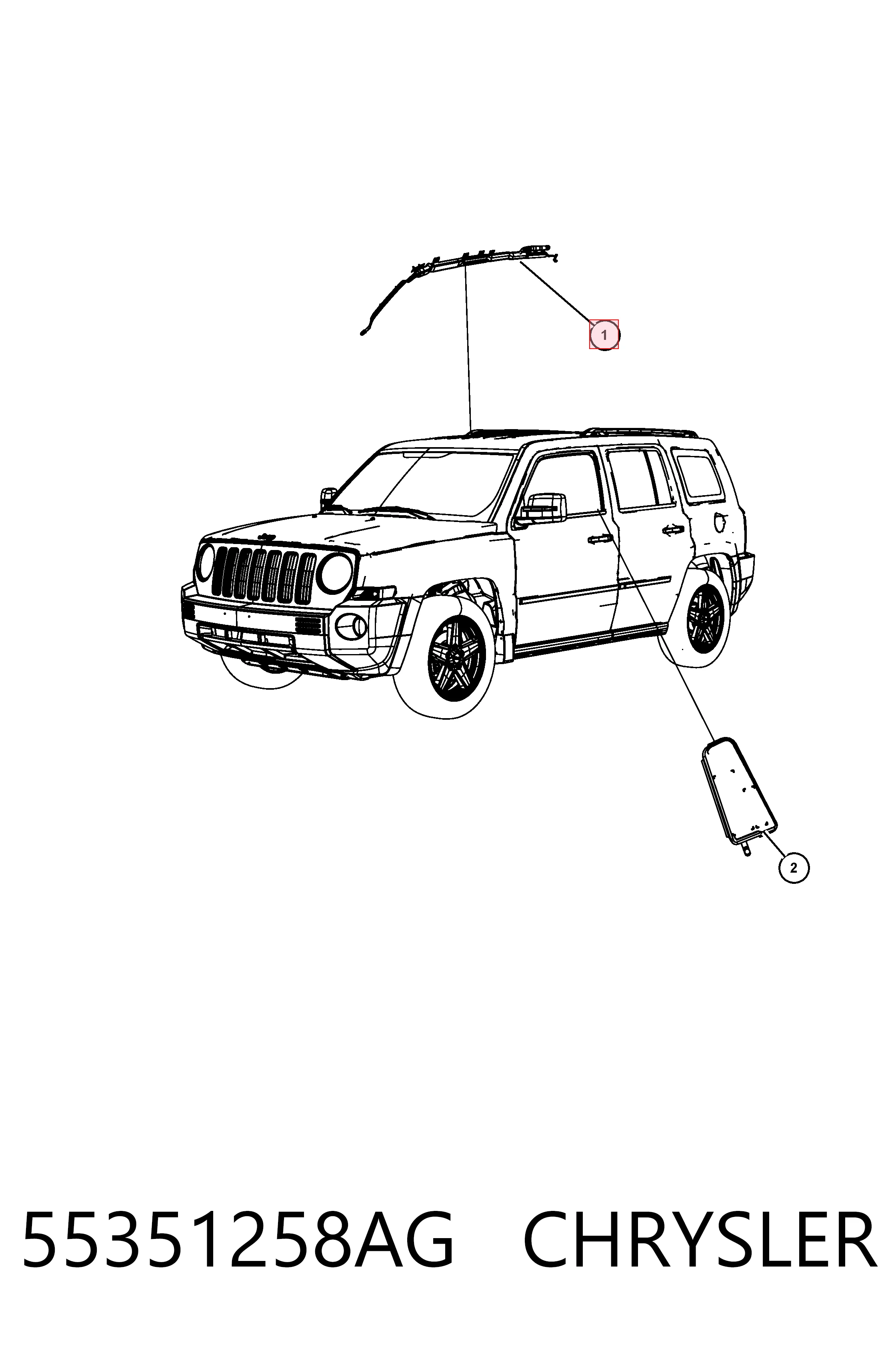 K55351258AB Fiat/Alfa/Lancia Подушка безпеки, збоку права айрбег