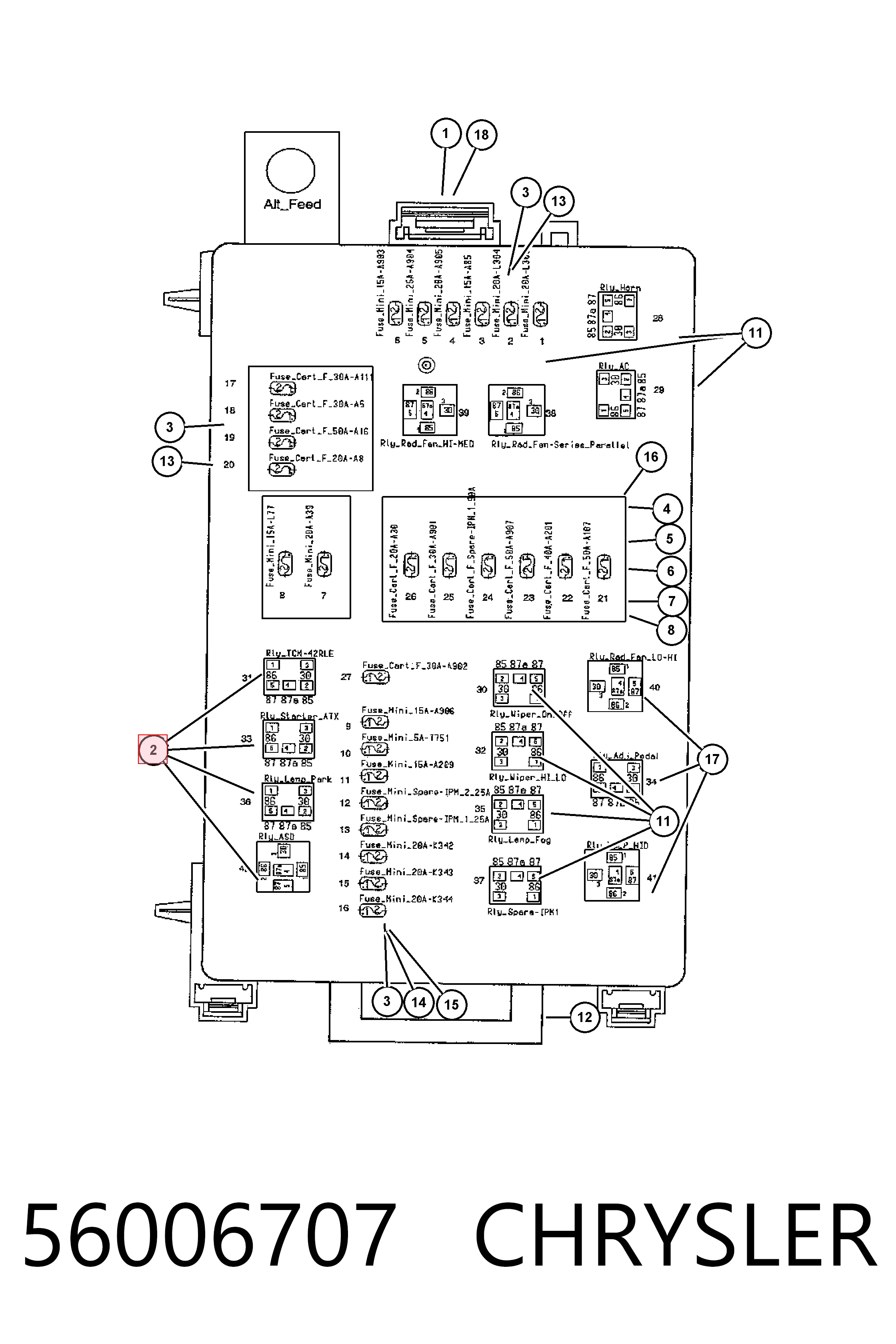 Купити K04848879AB Fiat/Alfa/Lancia Реле фар передніх