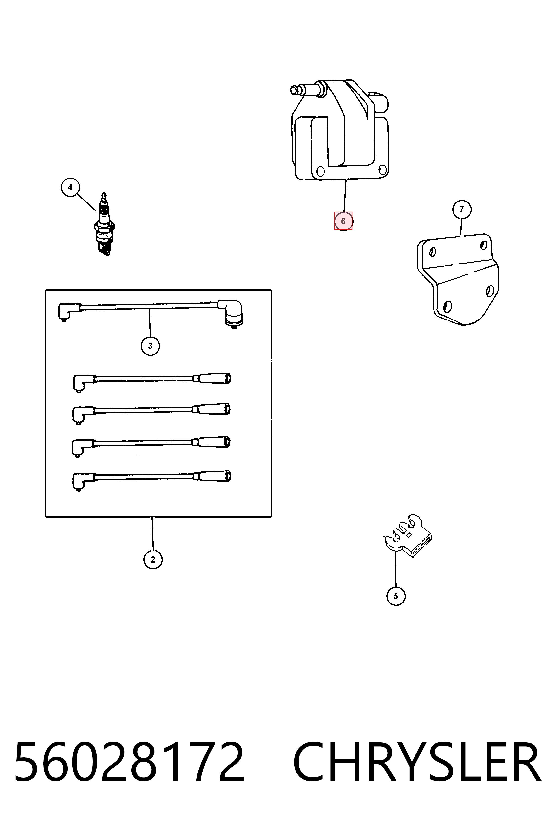 56028172 Chrysler Котушка запалювання
