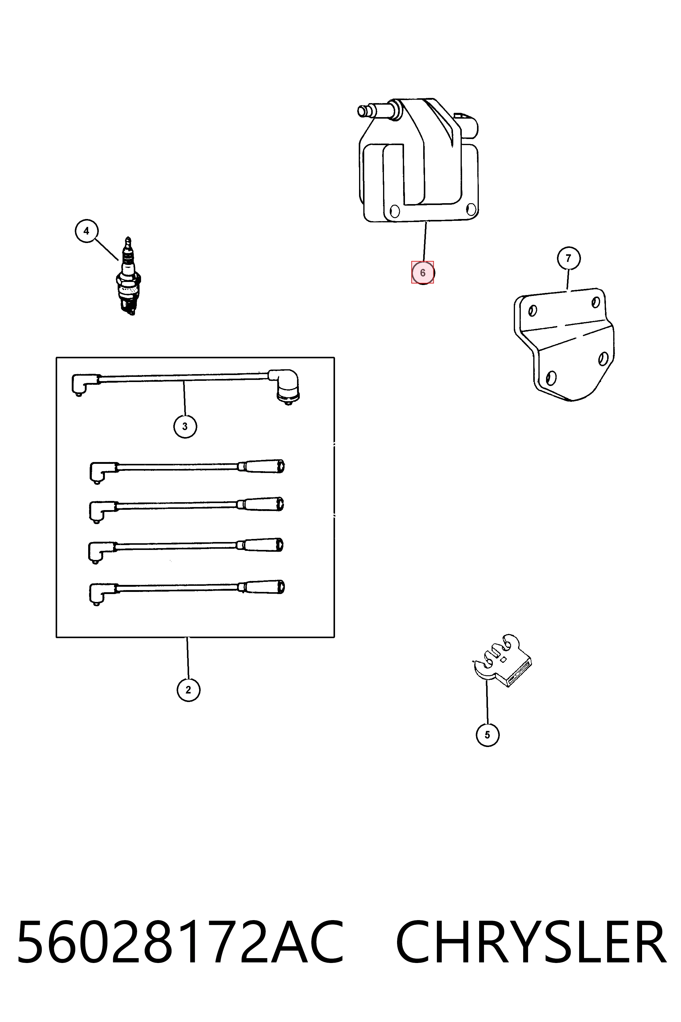 56028172AC Chrysler Котушка запалювання