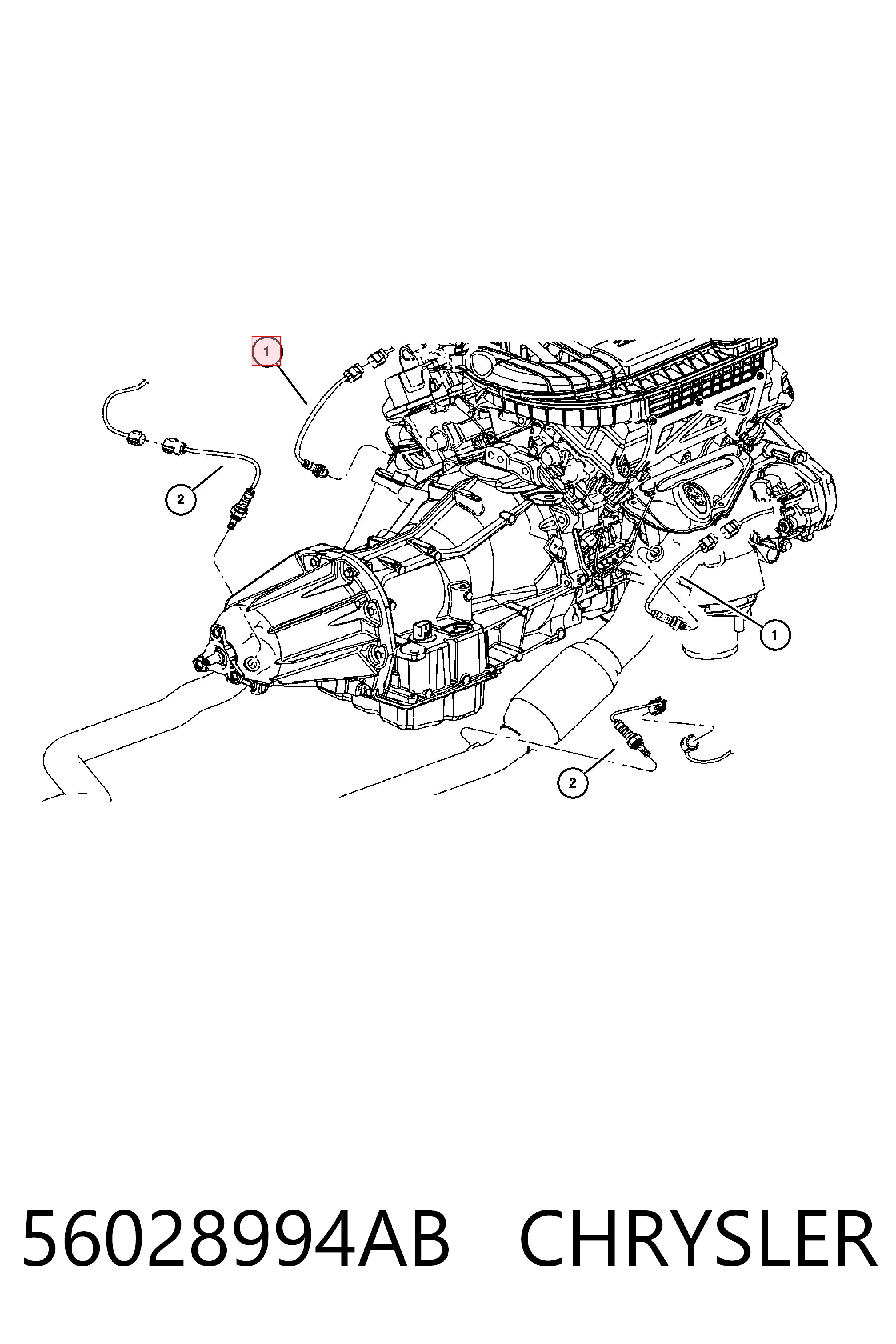 56028994AB Chrysler Лямбдазонд, датчик кисню до каталізатора