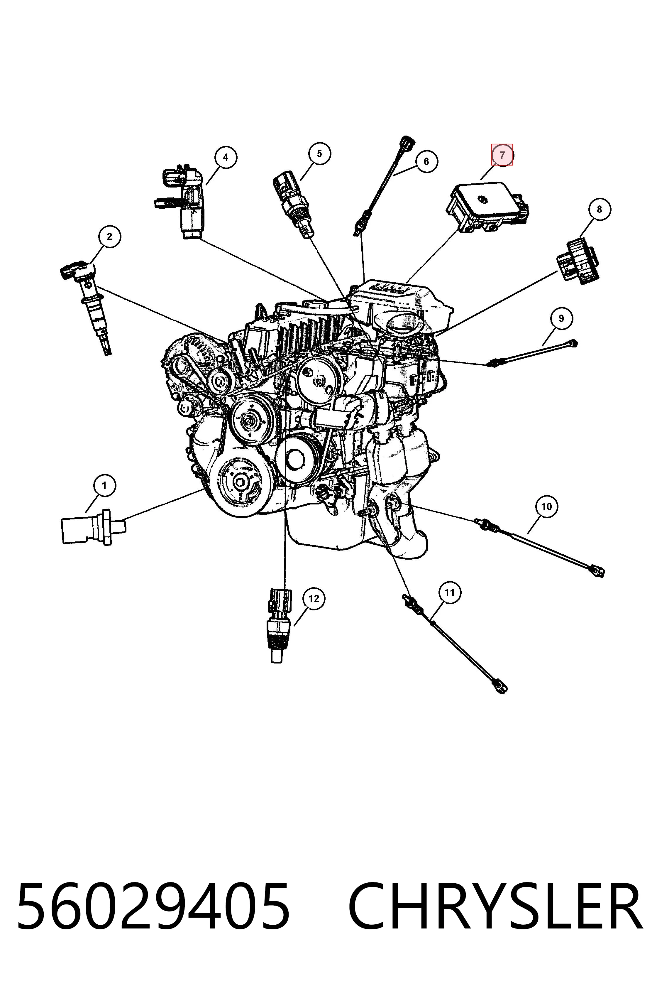 56029405 Chrysler Датчик наддува