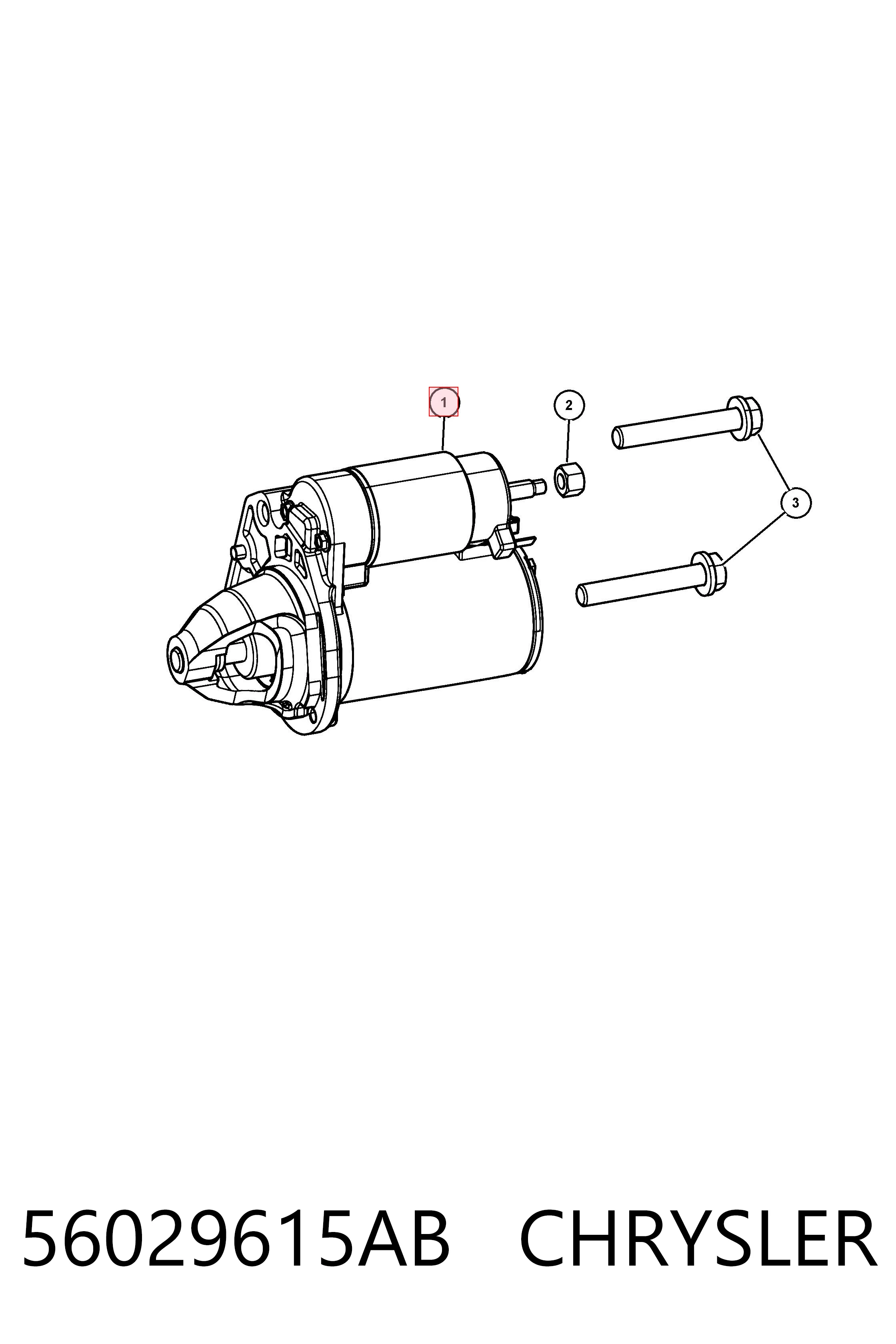 56029615AB Chrysler Стартер двигуна