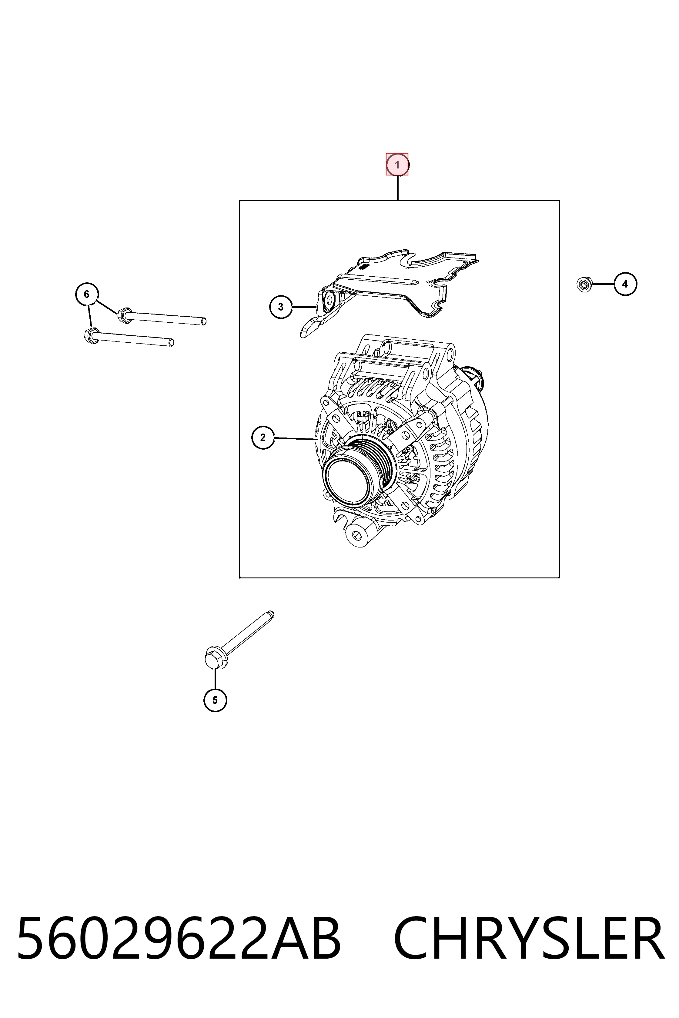 56029622AB Chrysler Авто генератор