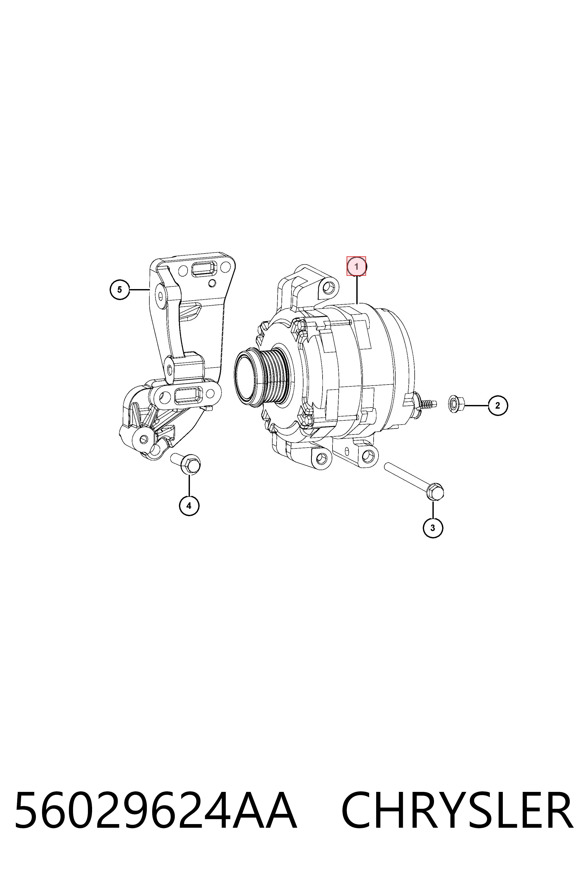 56029624AA Chrysler Авто генератор