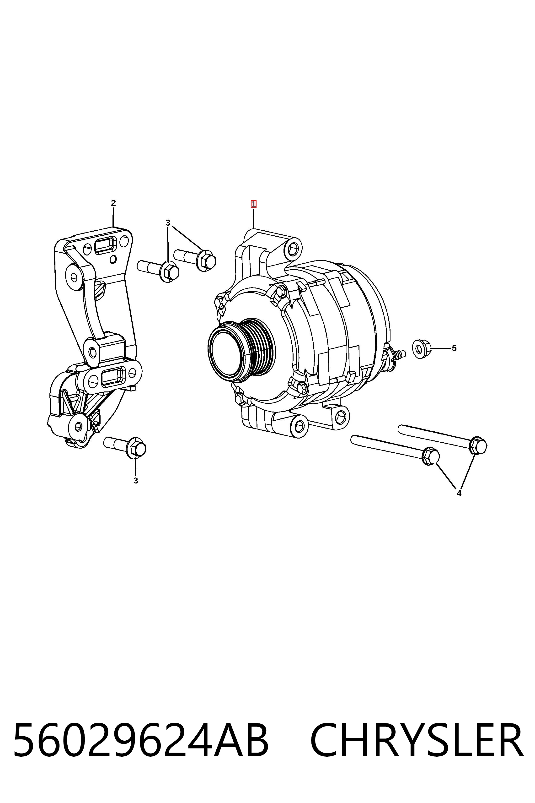 56029624AB Chrysler Авто генератор