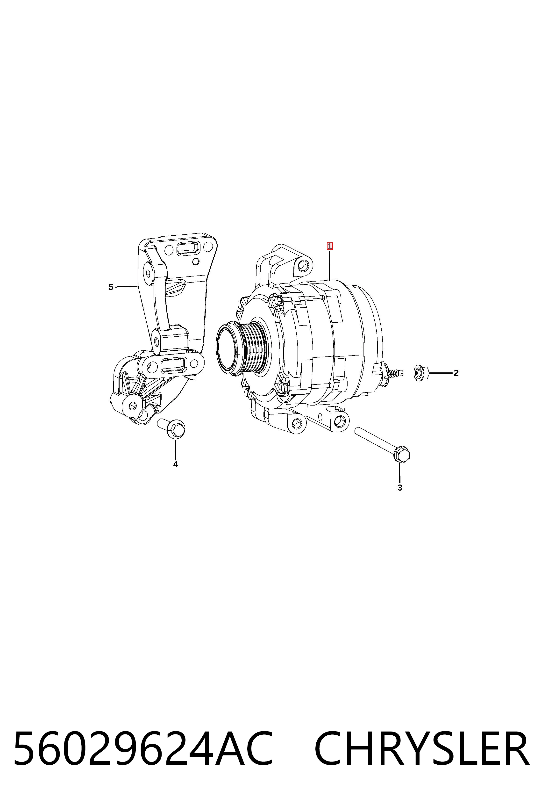 56029624AC Chrysler Авто генератор