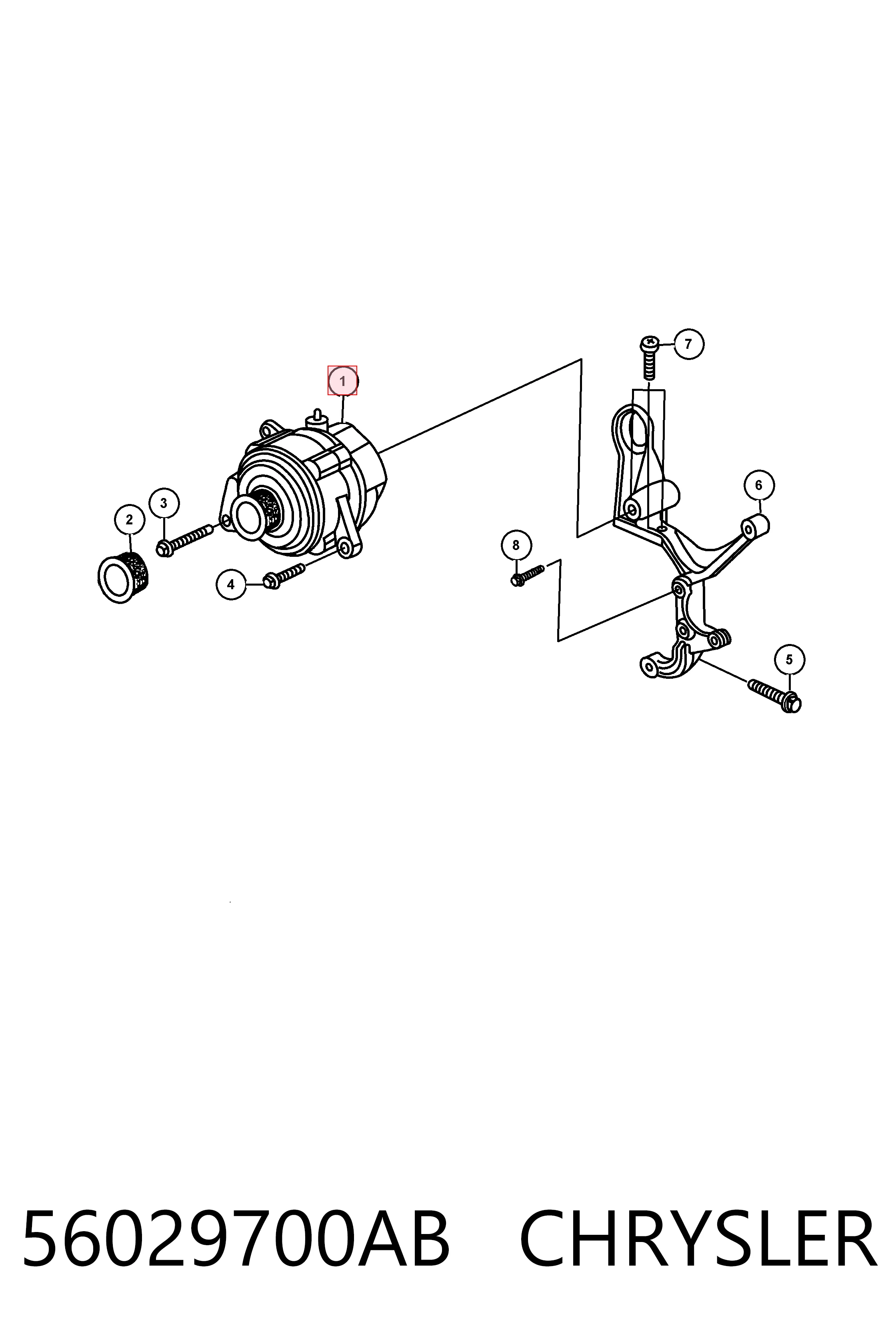 Купити K56044678AA Fiat/Alfa/Lancia Генератор