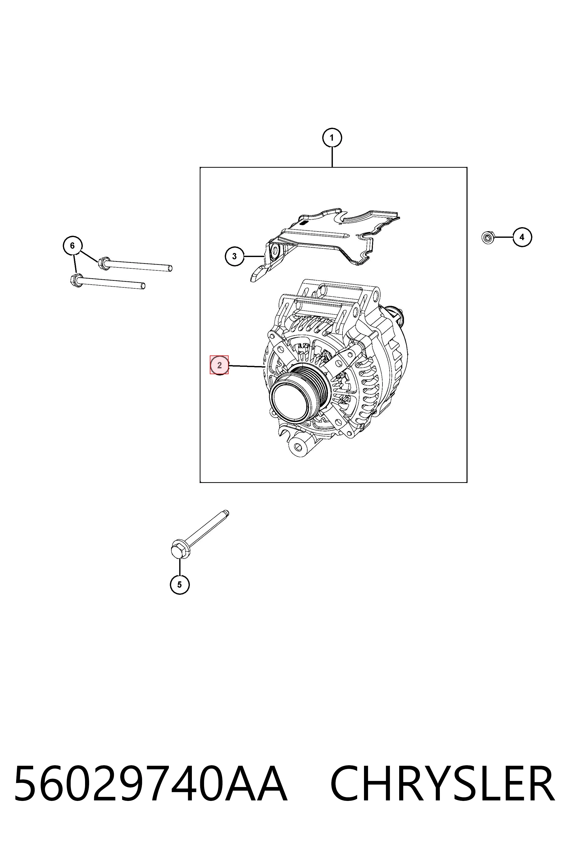 56029740AA Chrysler Авто генератор