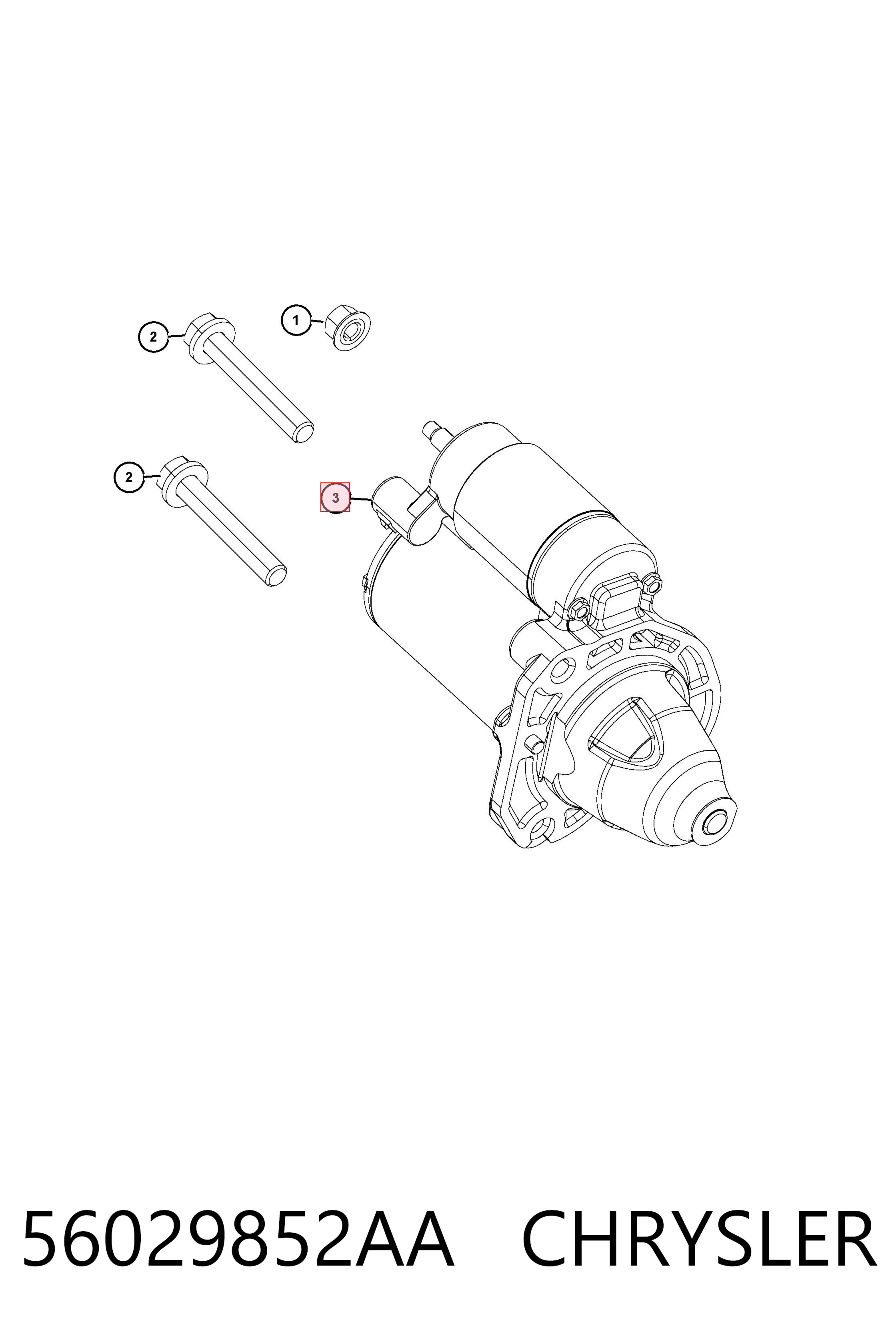 56029852AA Chrysler Стартер двигуна