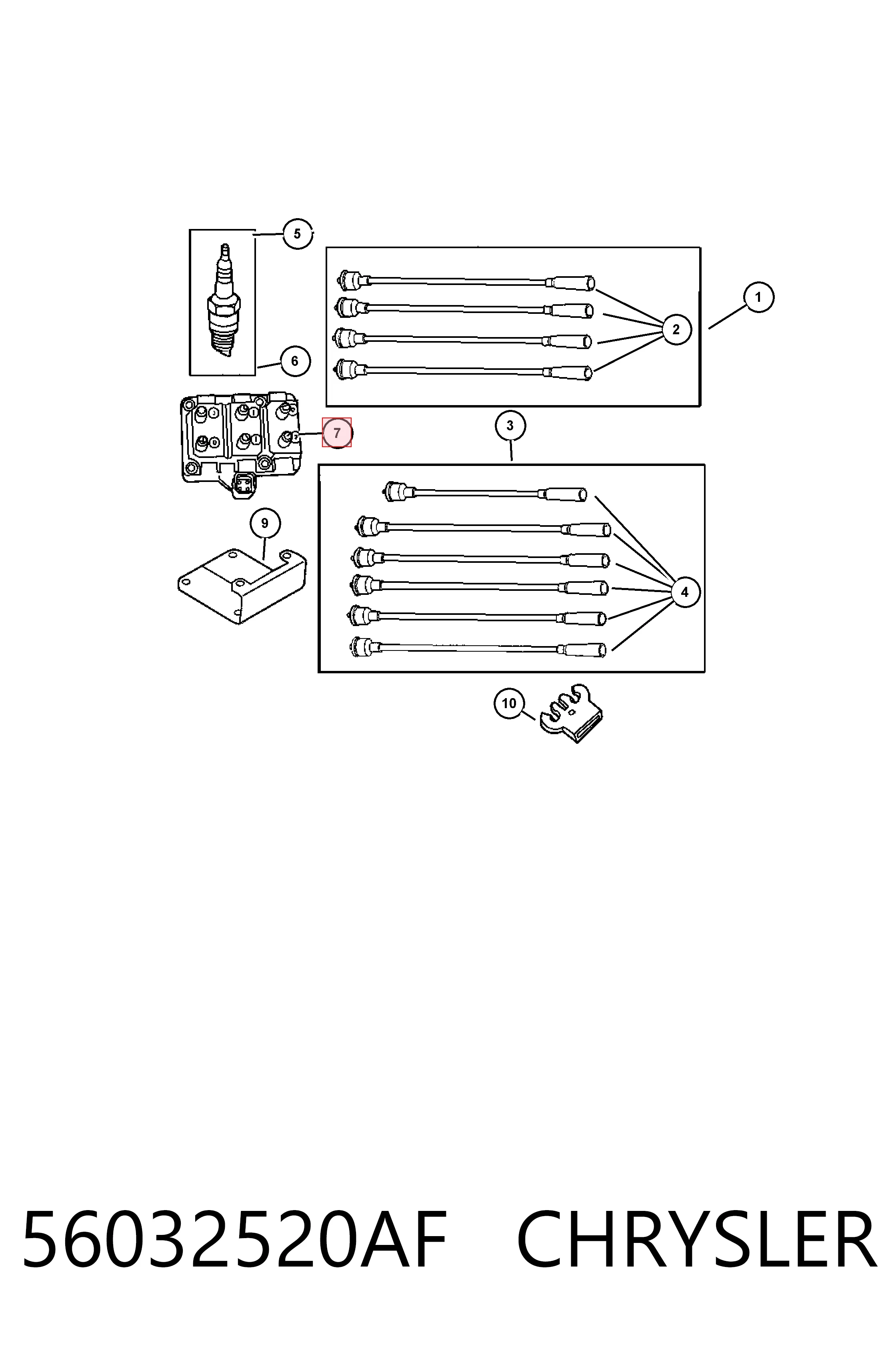 56032520AF Chrysler Котушка запалювання