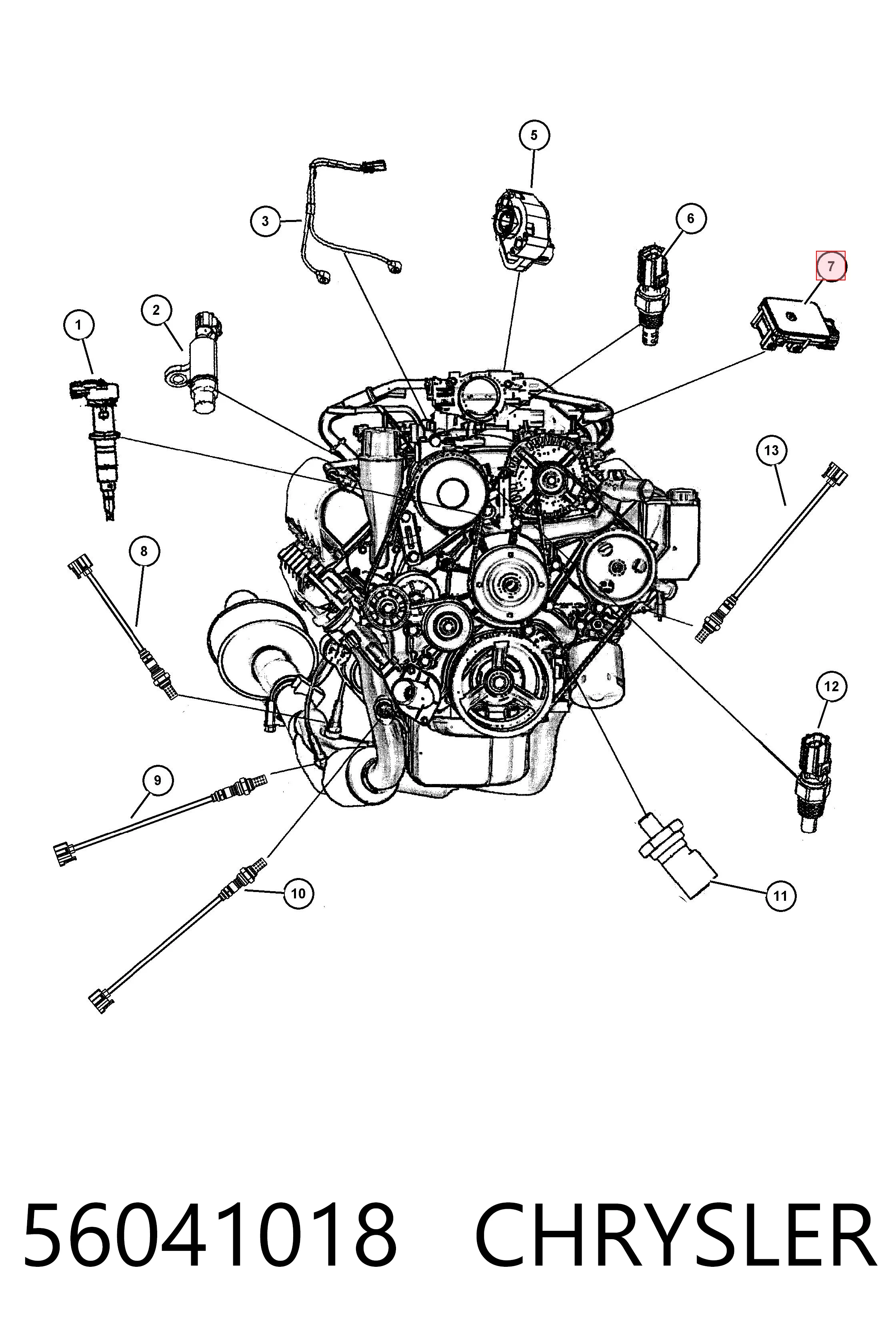 56041018 Chrysler Датчик наддува