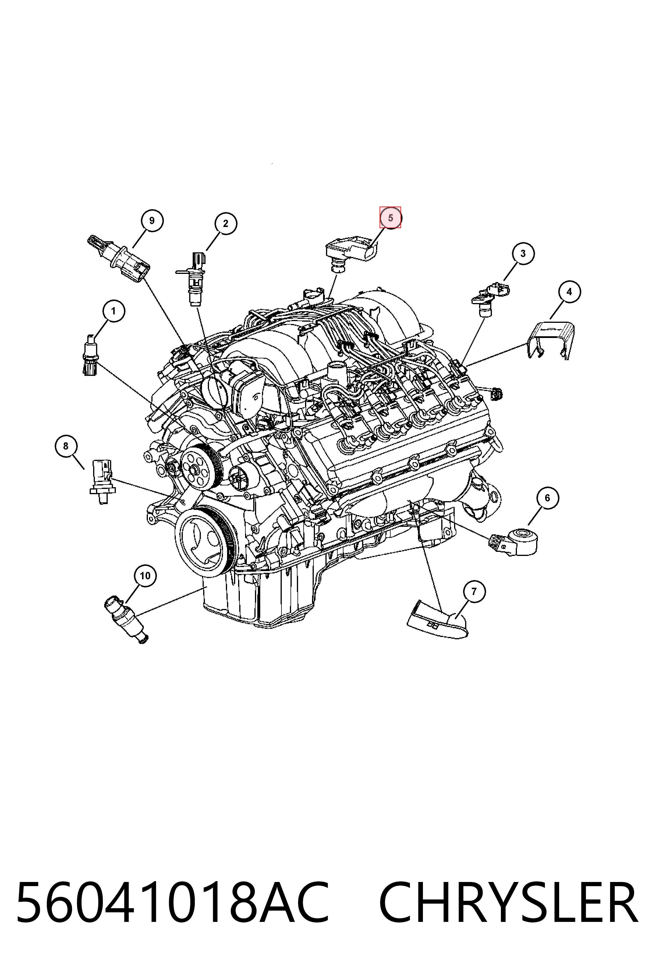 56041018AC Chrysler Датчик наддува