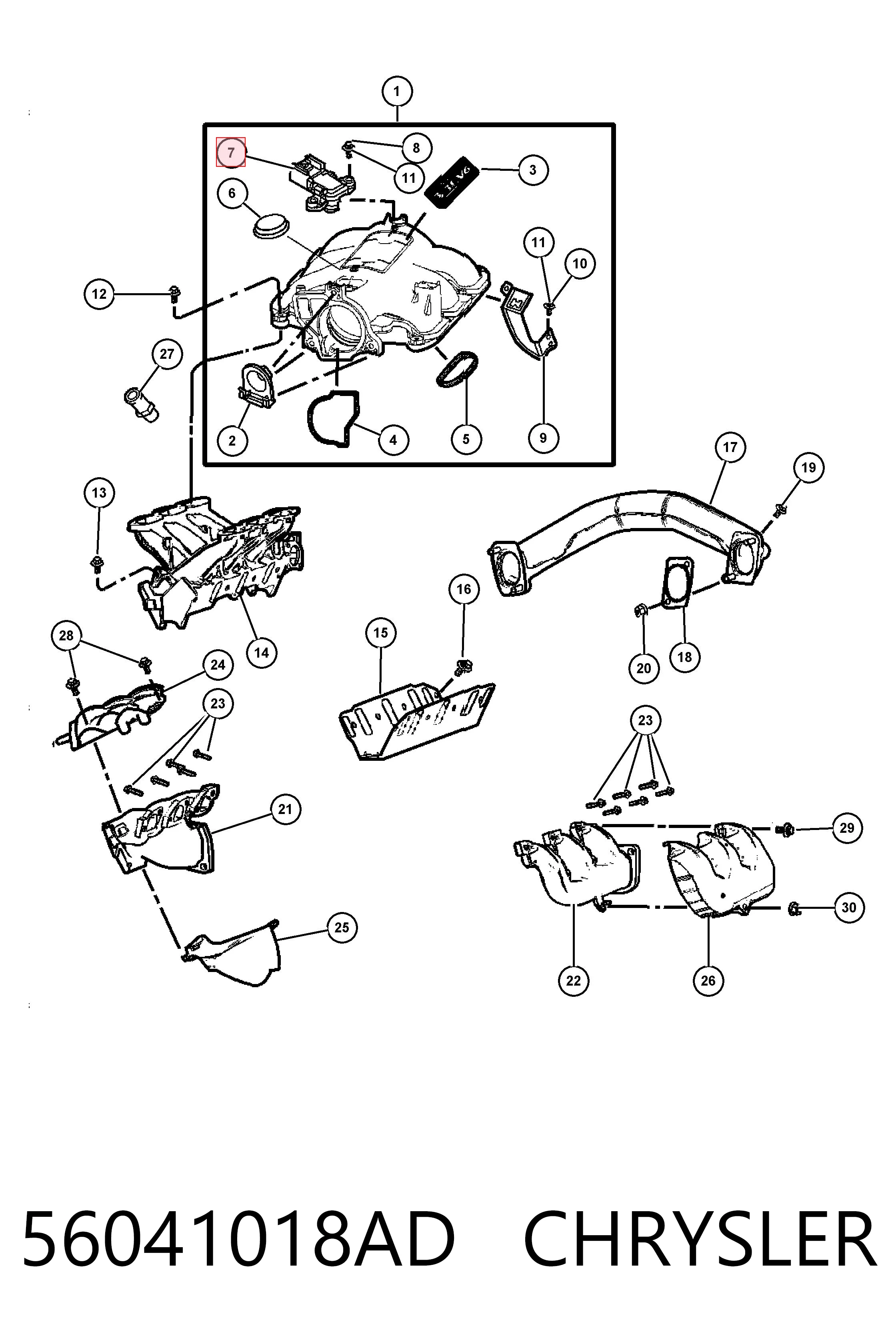 56041018AD Chrysler Датчик наддува