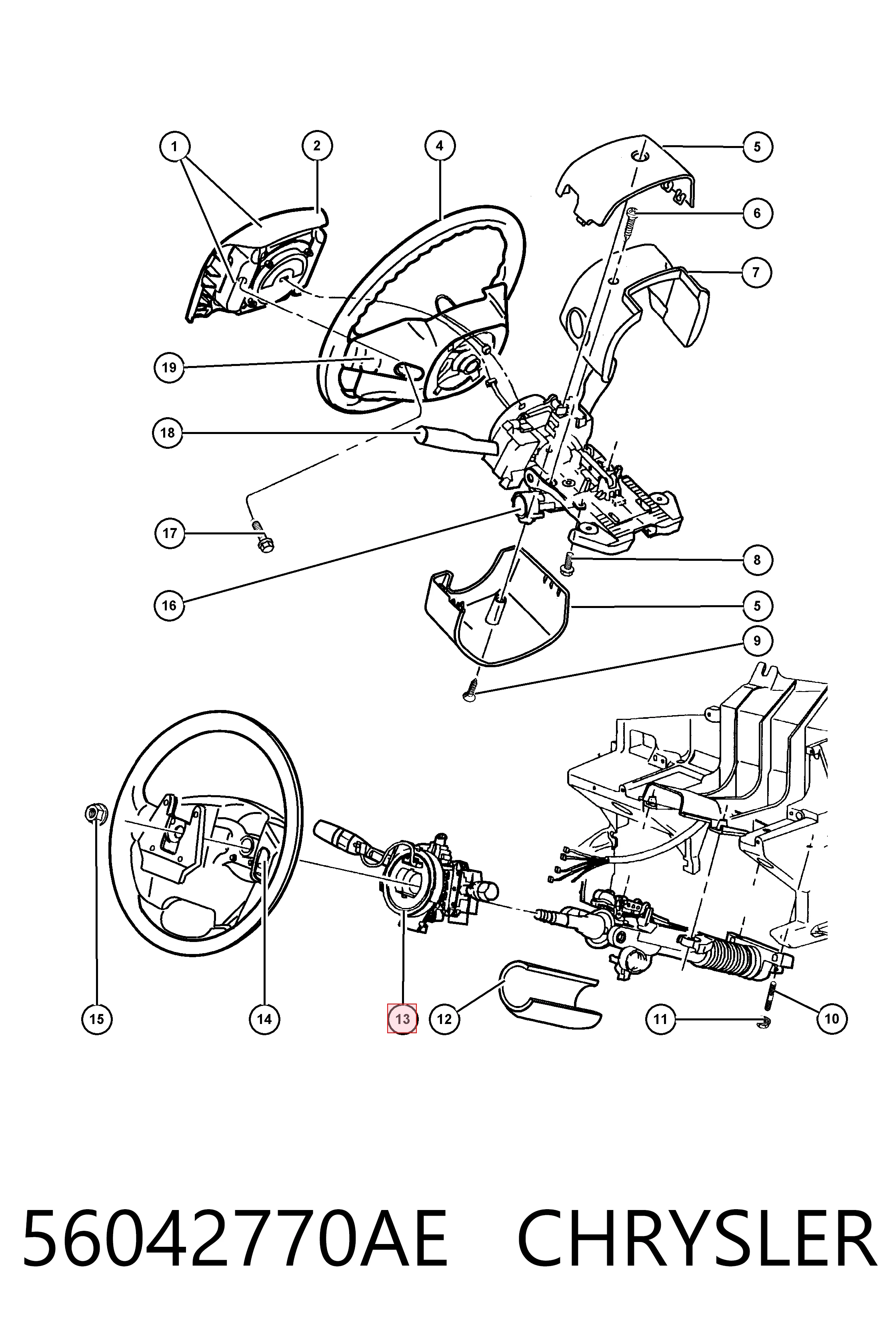 Кільце подушки безпеки Fiat/Alfa/Lancia K56042770AF