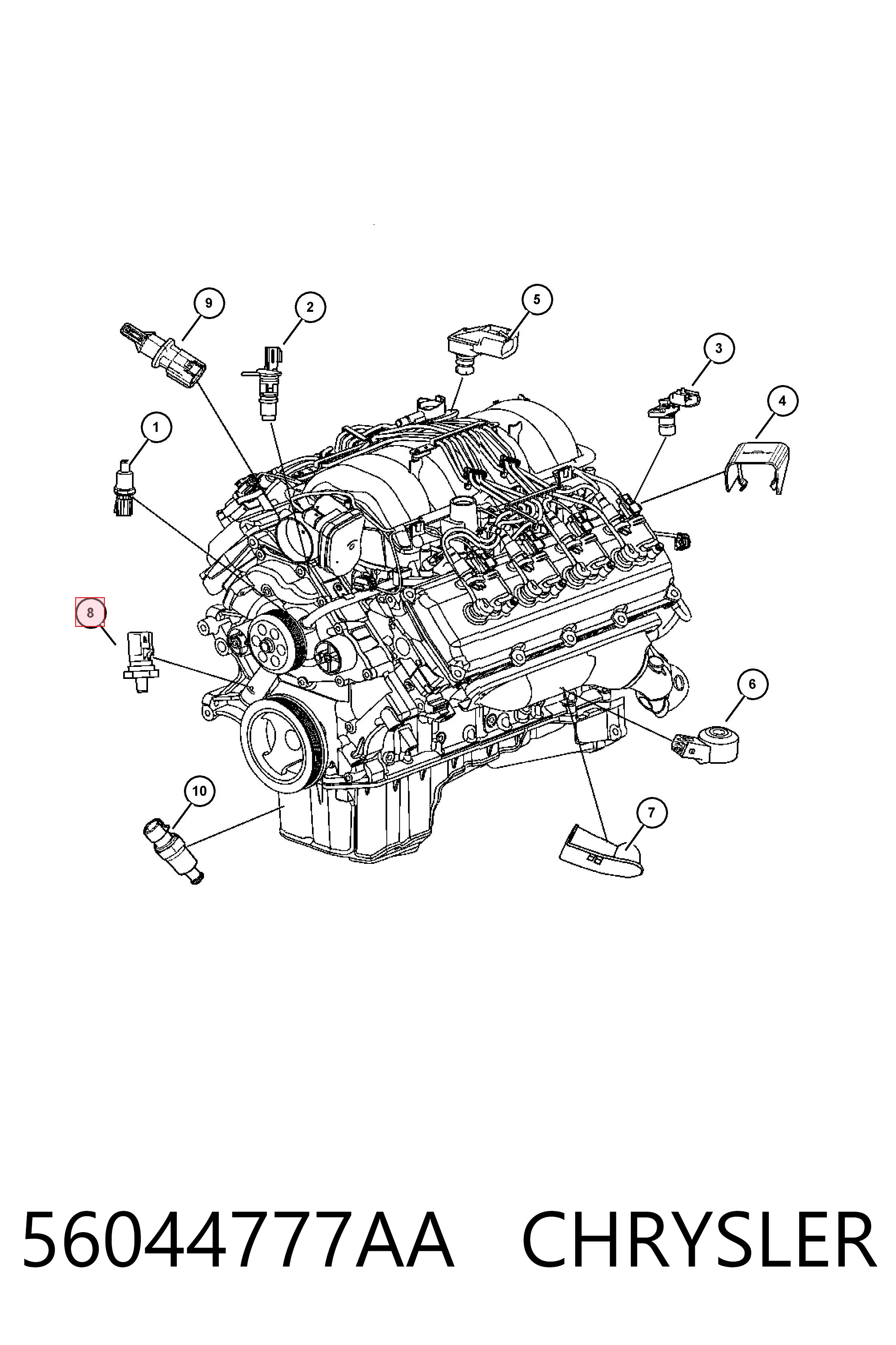 K05149062AA Fiat/Alfa/Lancia Датчик показника тиску масла