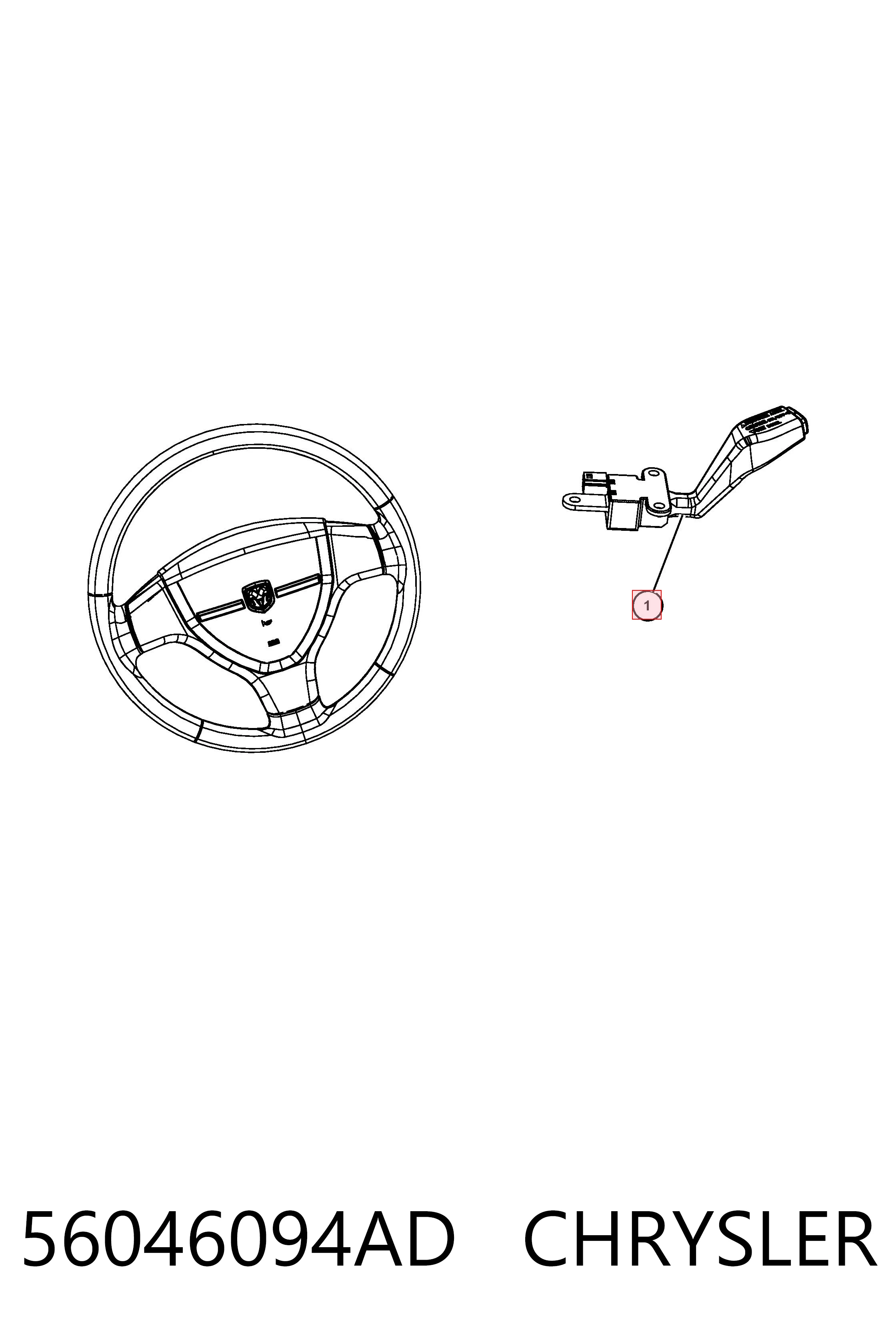 56046094AD Chrysler Блок кнопкових перемикачів кермового колеса