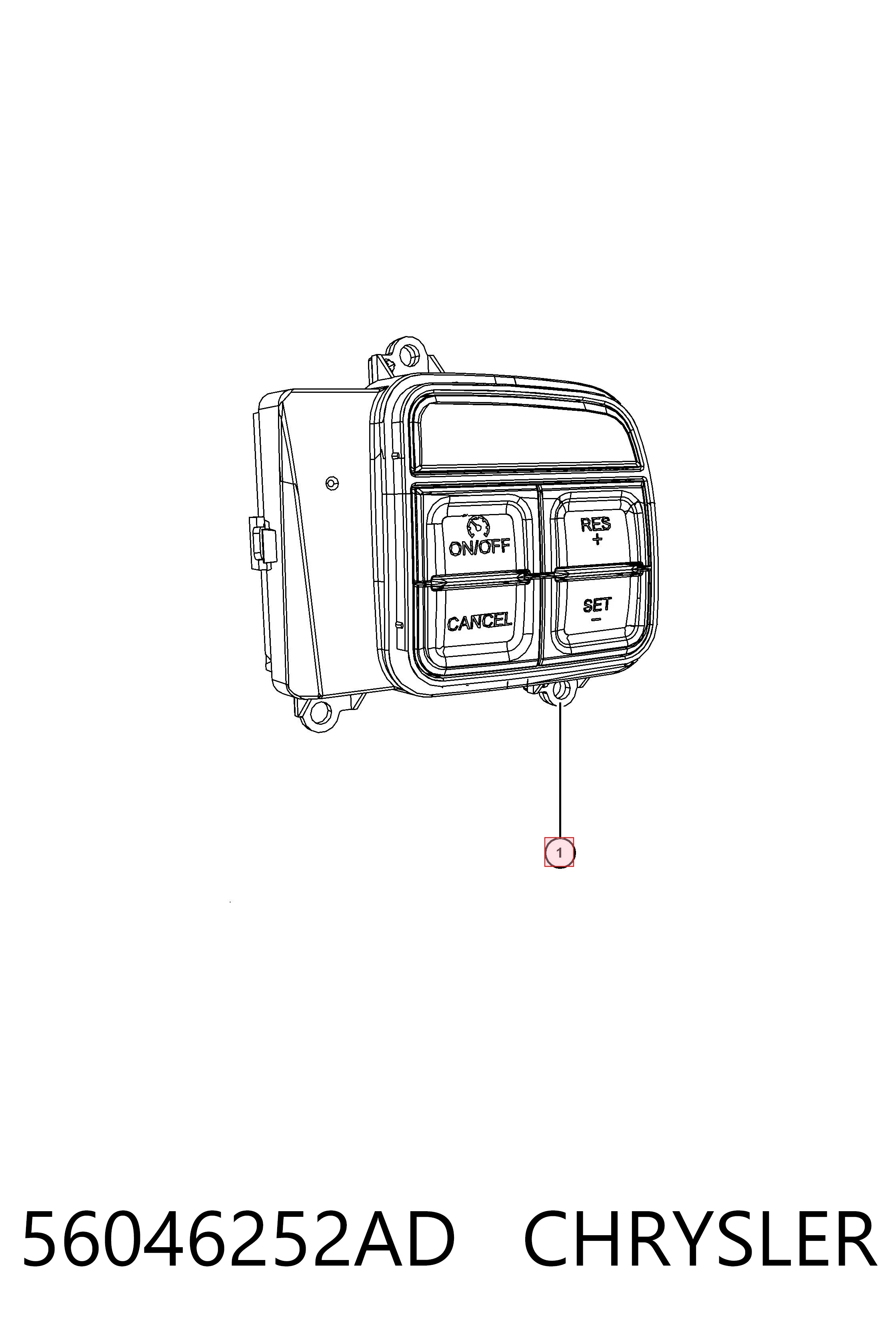 56046252AD Chrysler Блок кнопкових перемикачів рульового колеса