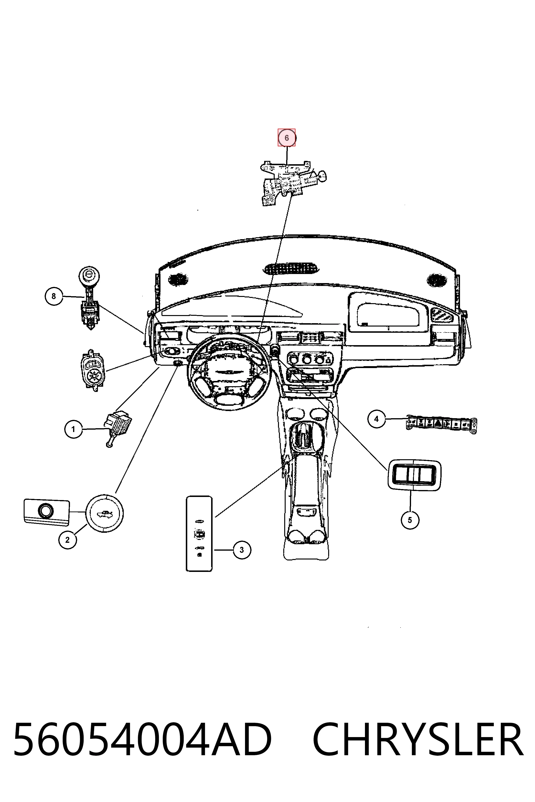 K68033394AA Fiat/Alfa/Lancia Замок запалювання