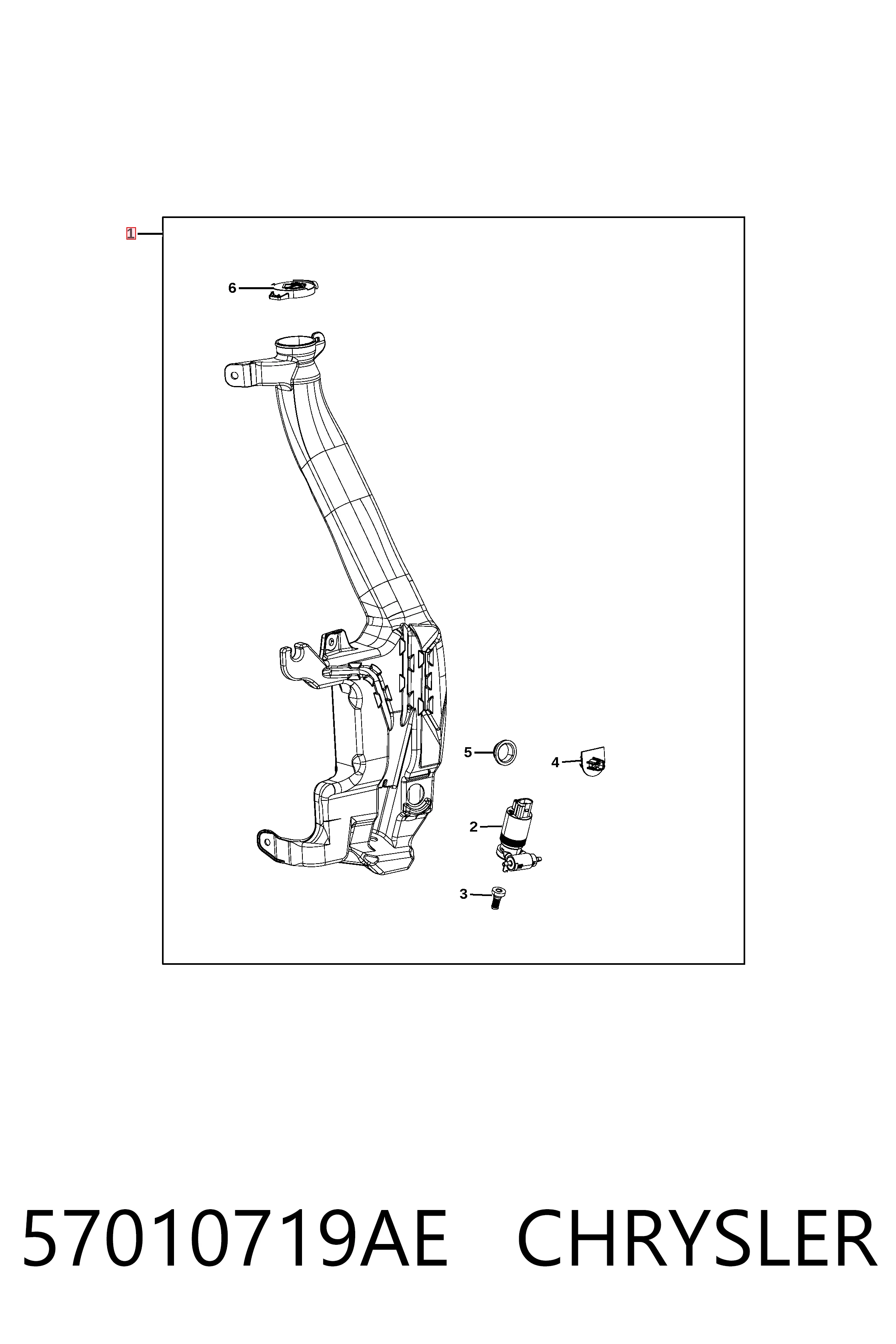Бачок омивача лобового скла Fiat/Alfa/Lancia K57010719AF ціна, від 68.10 USD