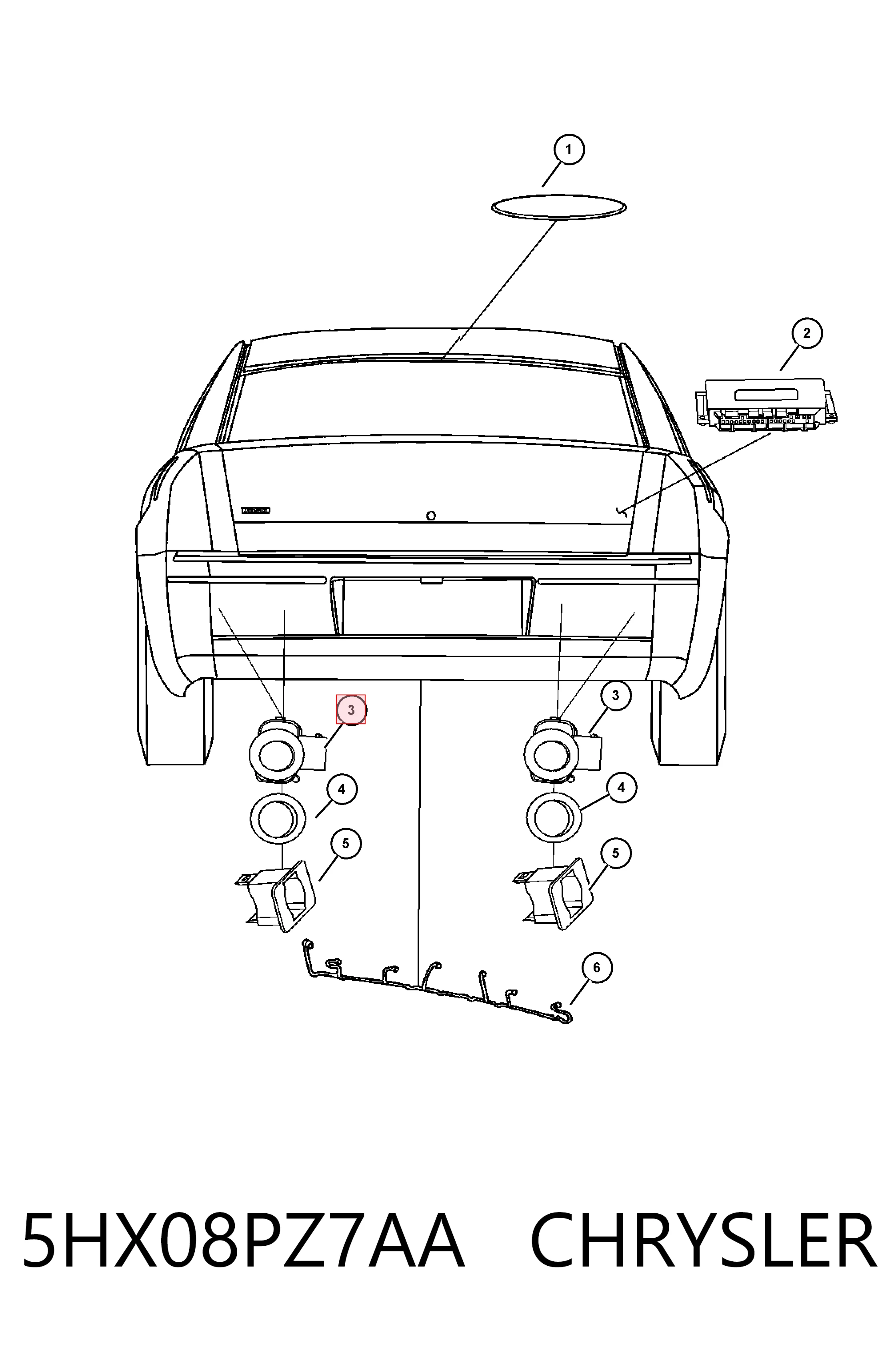 0263003172 General Motors Датчик сигналізації парковки (парктронік), задній