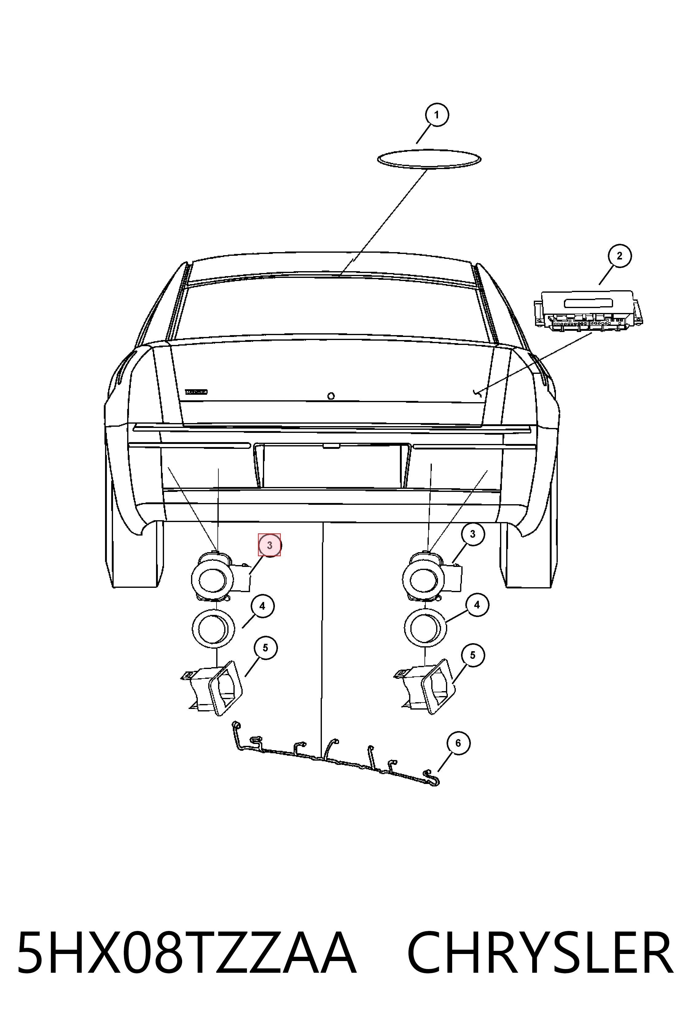 Датчик сигналізації паркування (парктронік), задній General Motors 0263003172