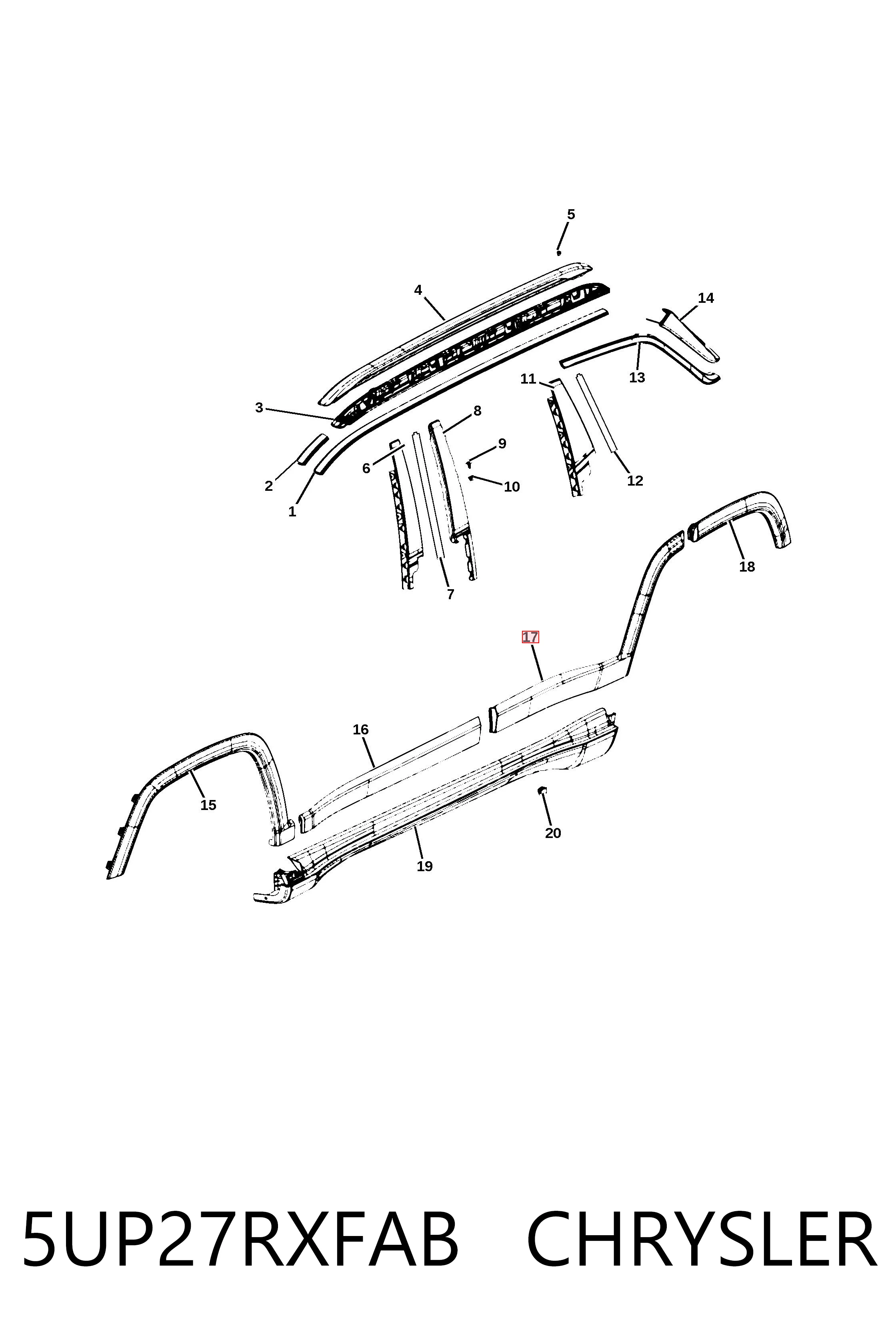 JPC745257AL Rhino Накладка задніх дверей