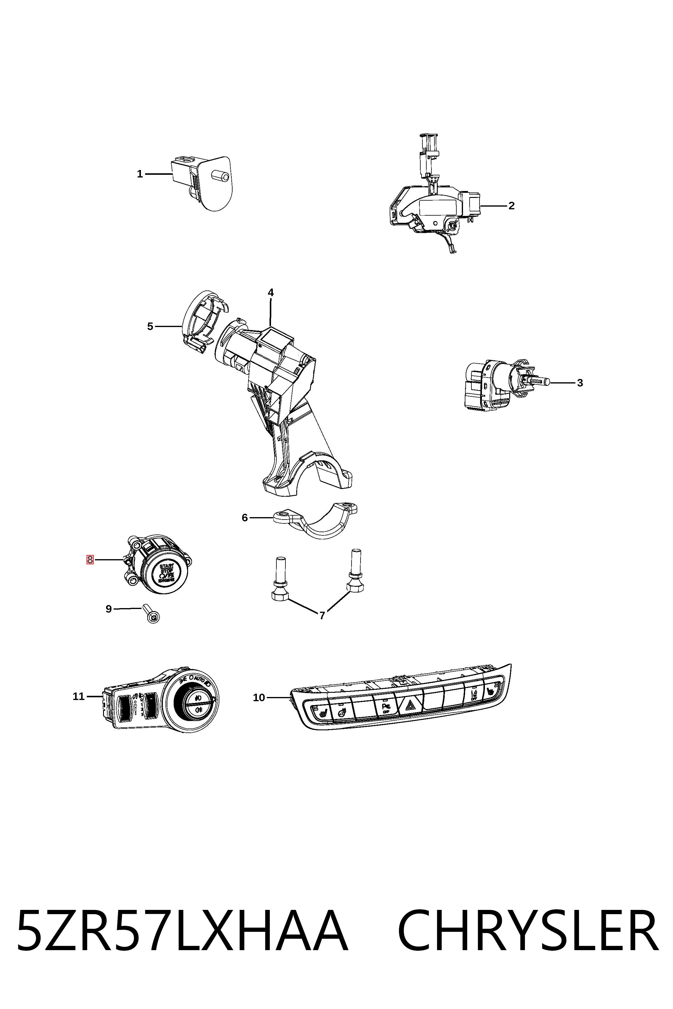 735630236 Fiat/Alfa/Lancia Кнопка запуску двигуна