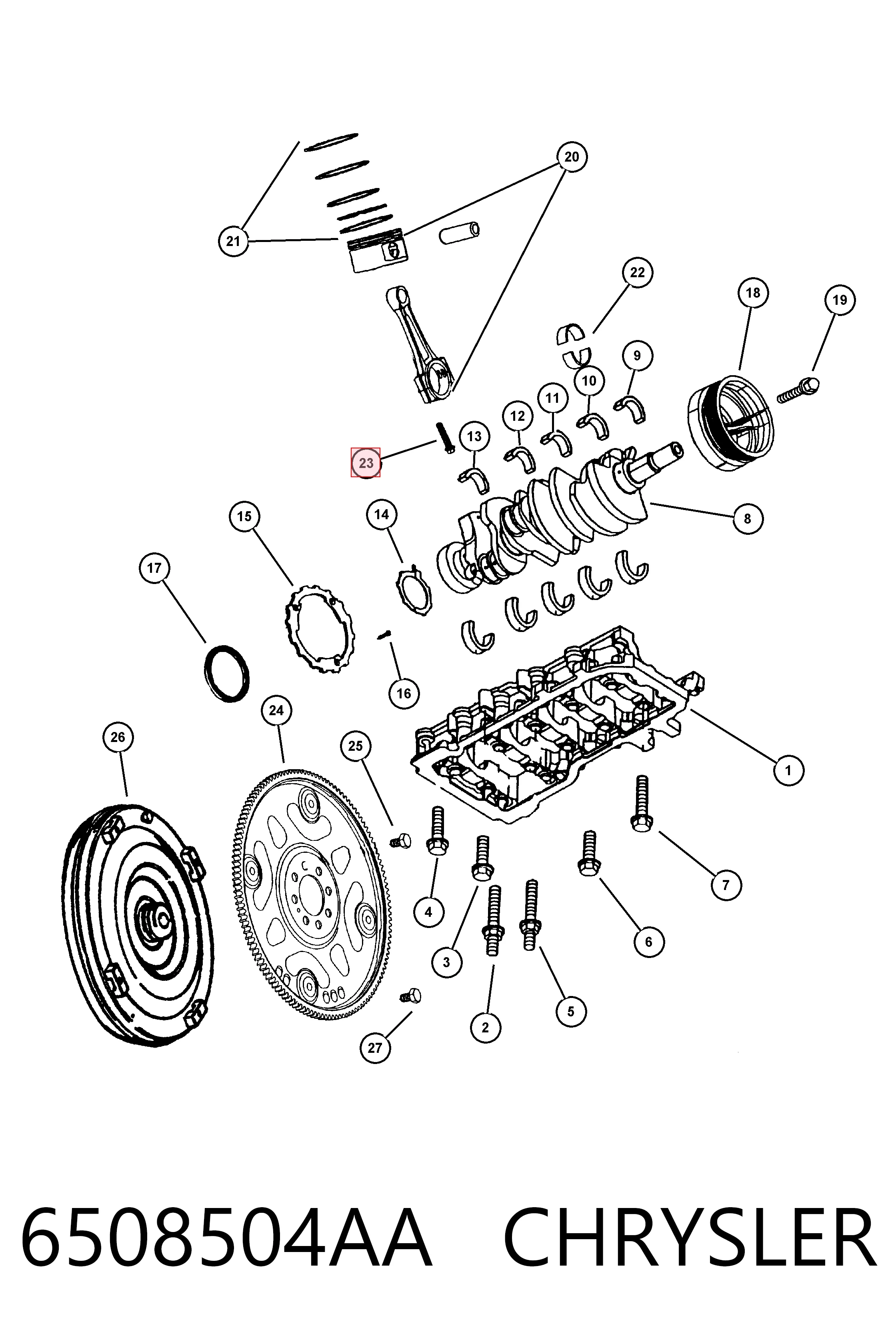 6508504AA Chrysler 