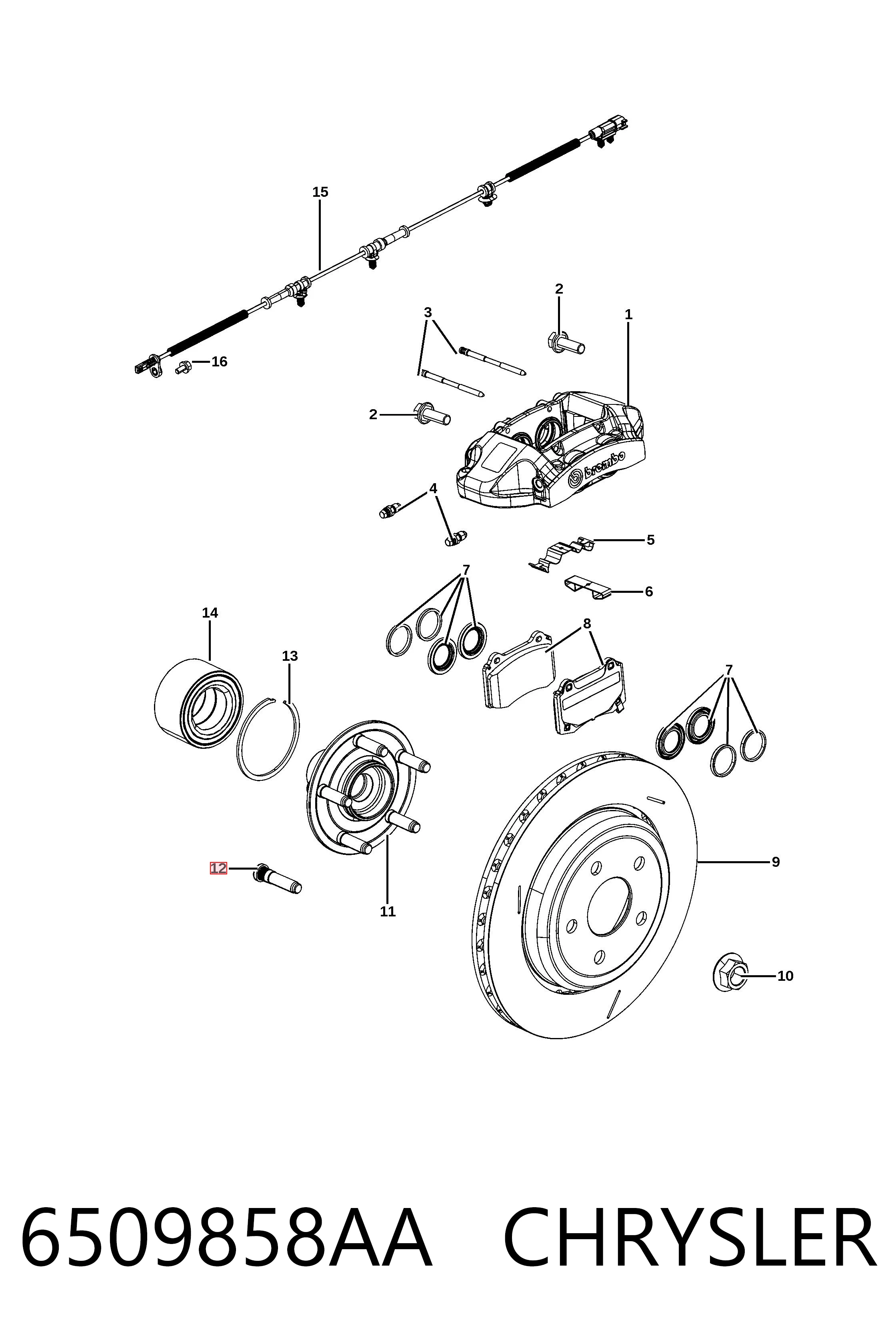  Fiat/Alfa/Lancia K06512579AA ціна, від 5.51 USD