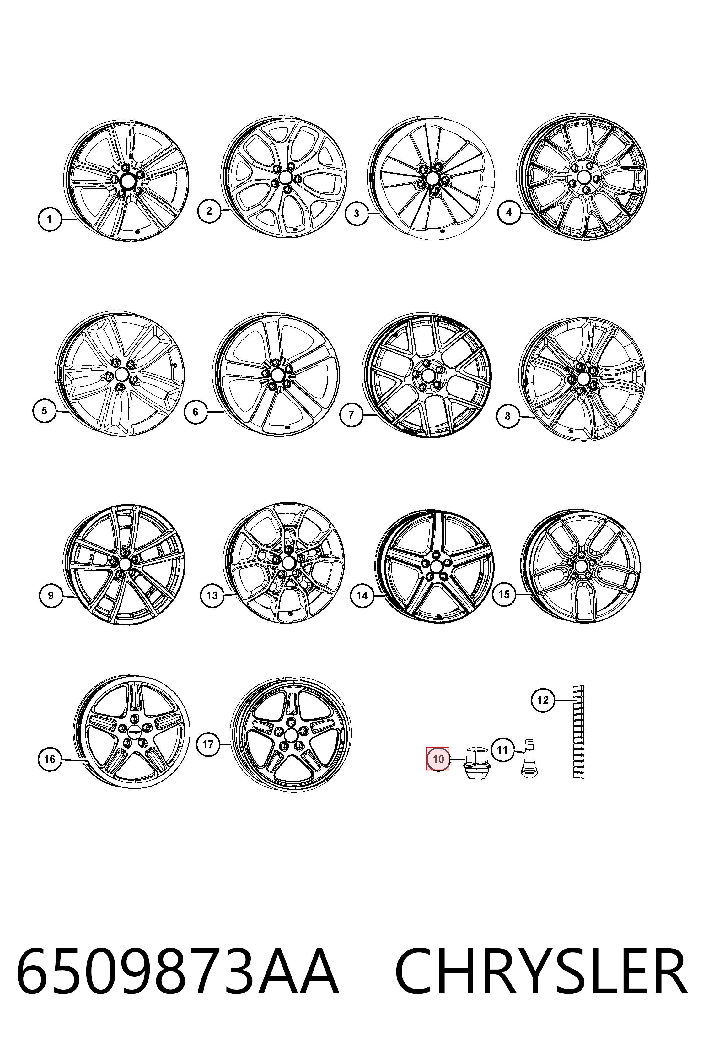 6509873AA Chrysler 