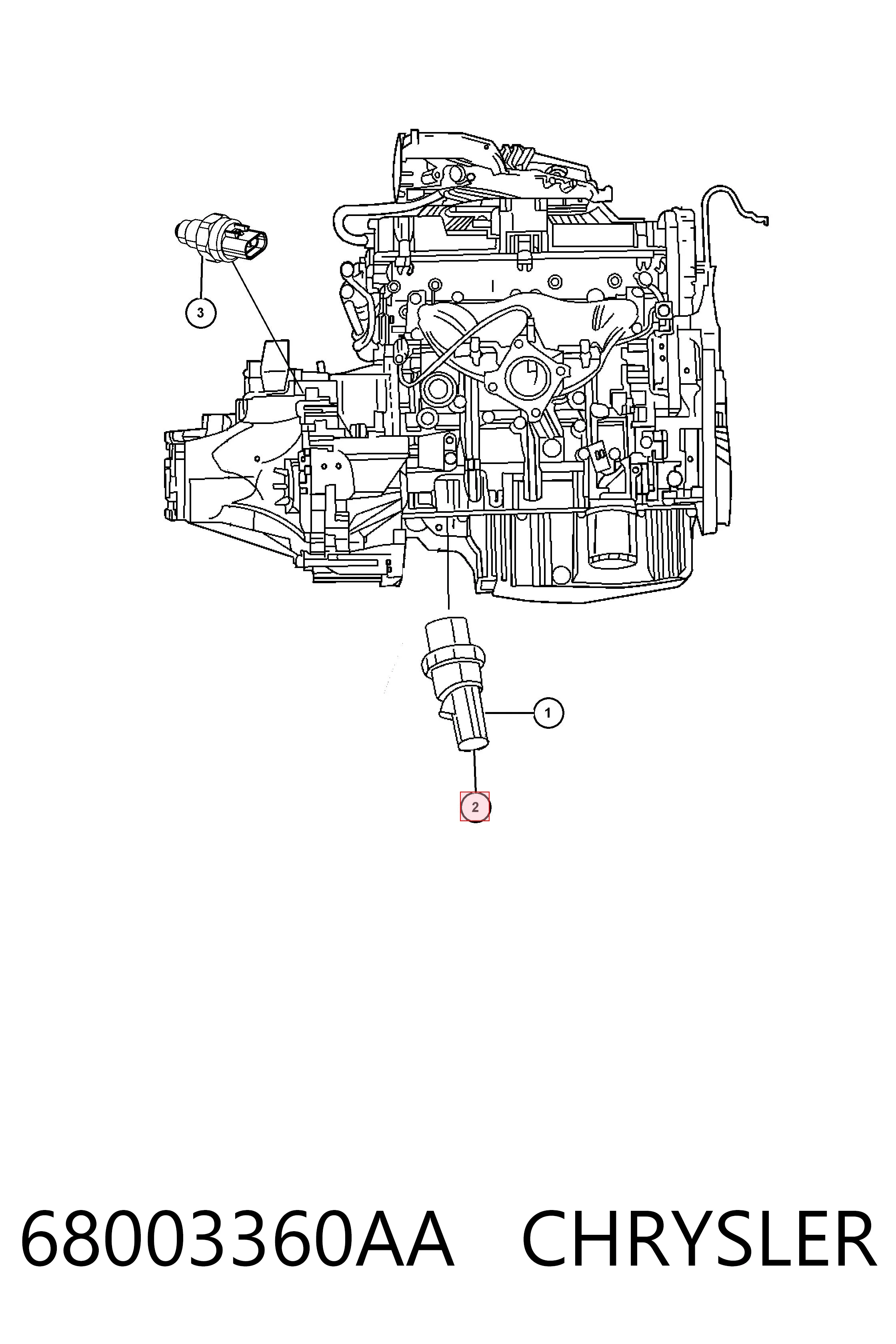 68003360AA Chrysler Датчик показника тиску масла