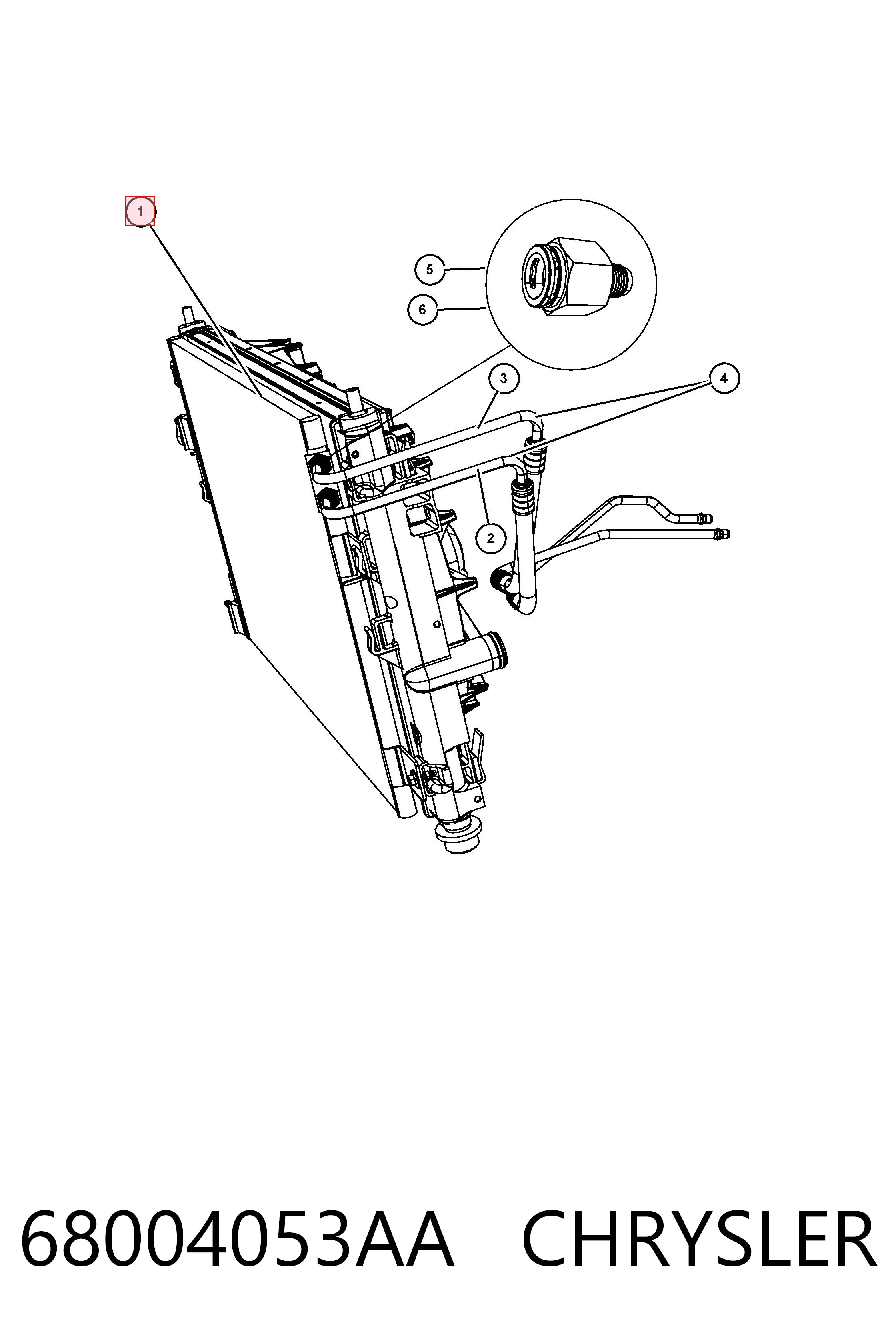68004053AA Chrysler Конденсатор