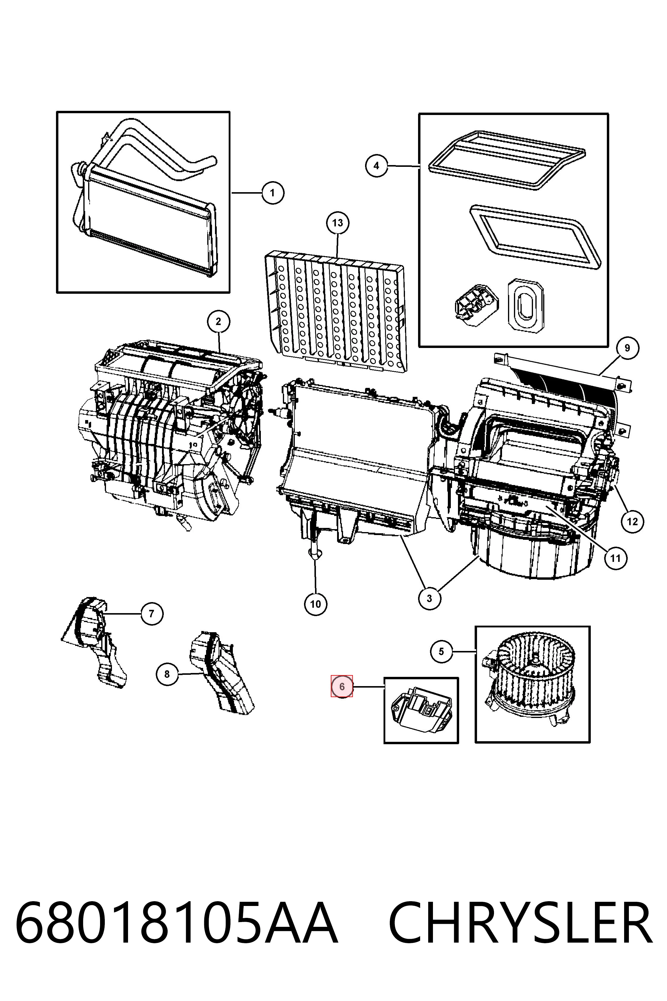 68018105AA Chrysler Регулятор оборотів пічки