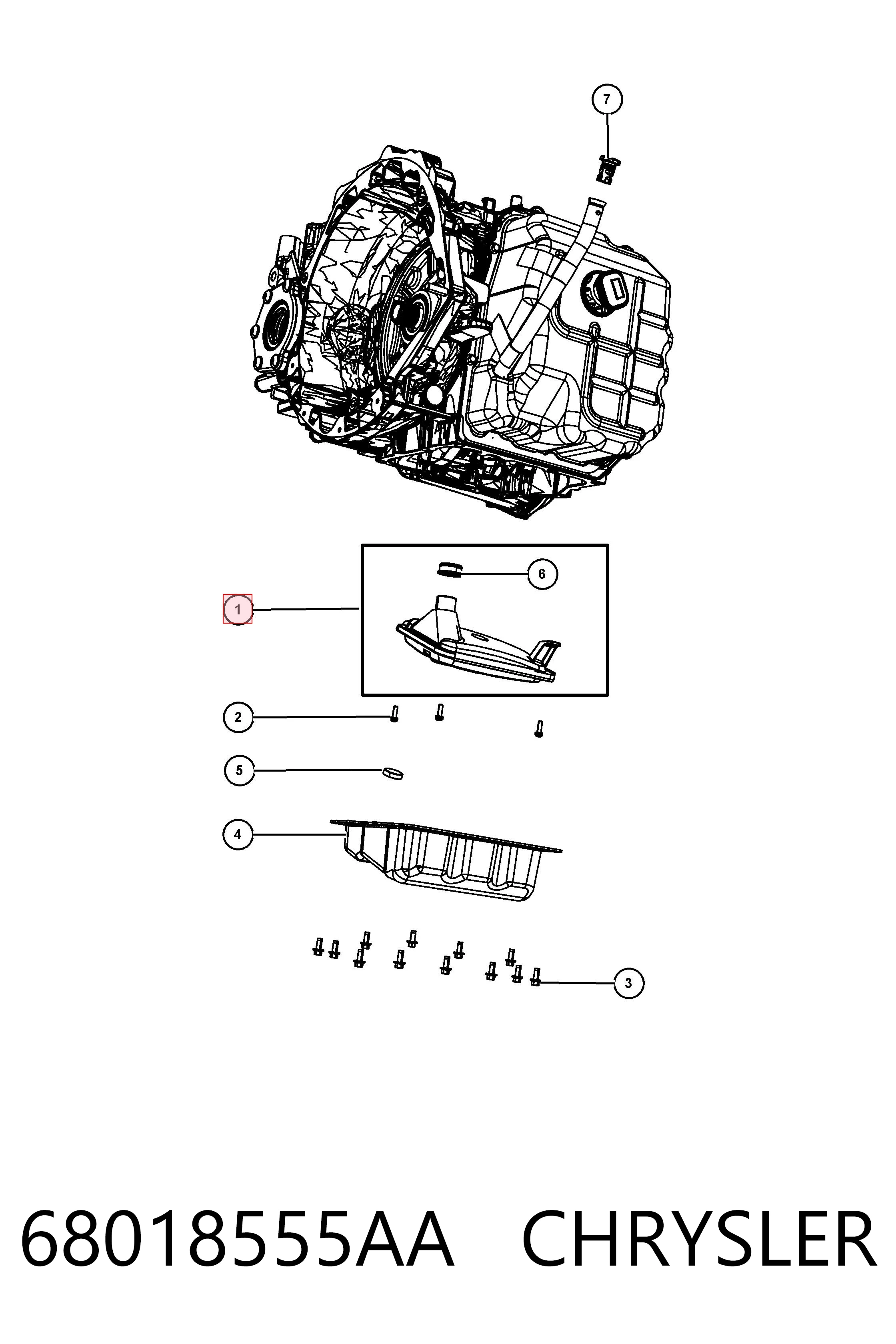 68018555AA Chrysler Масло в коробку автомат