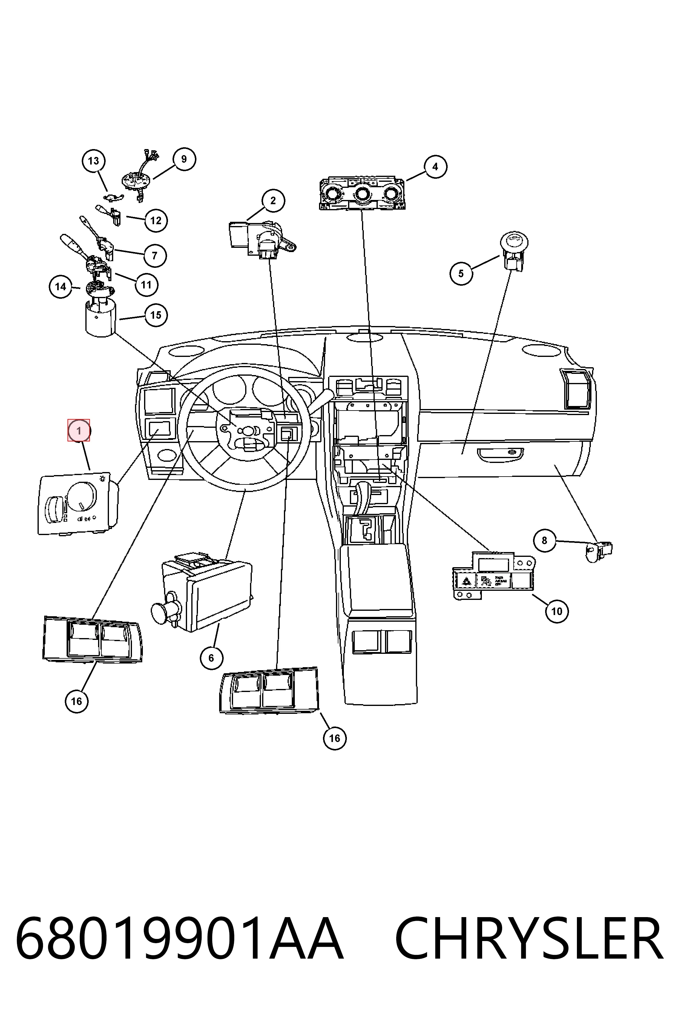  Fiat/Alfa/Lancia K04602349AC ціна, від 110.25 USD
