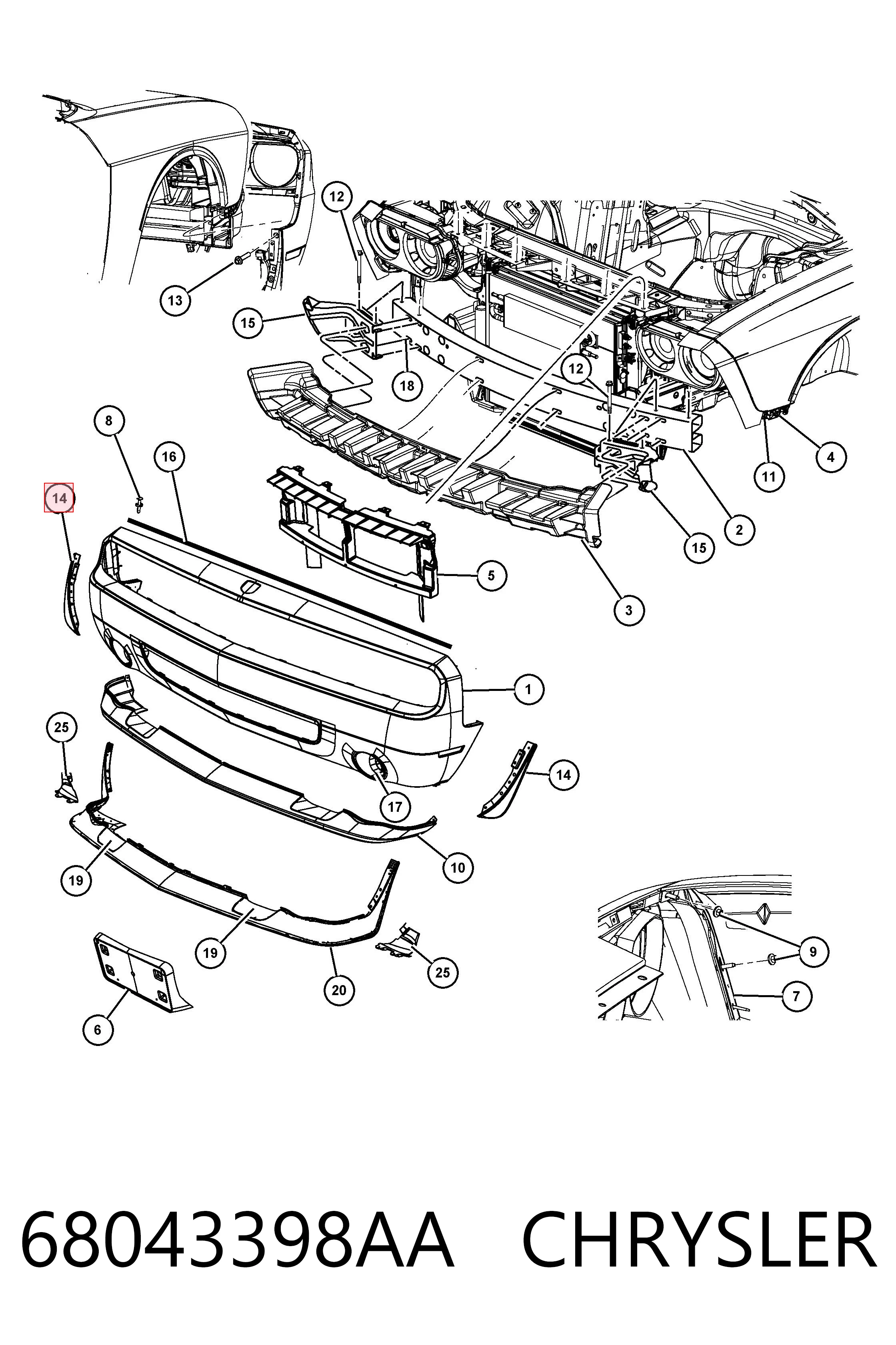 68043398AA Chrysler 