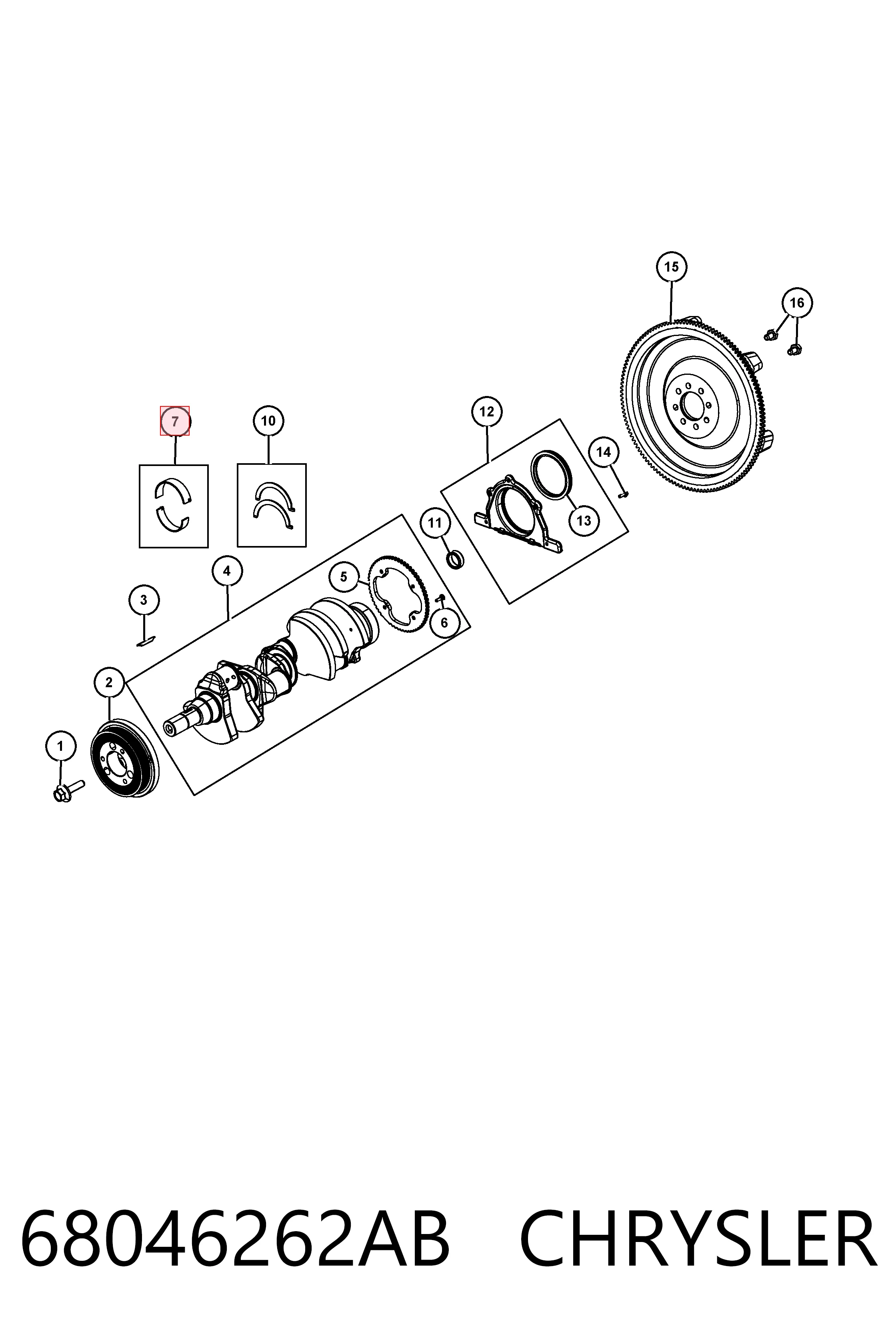 Fiat/Alfa/Lancia K05083993AA ціна, від 15.20 USD