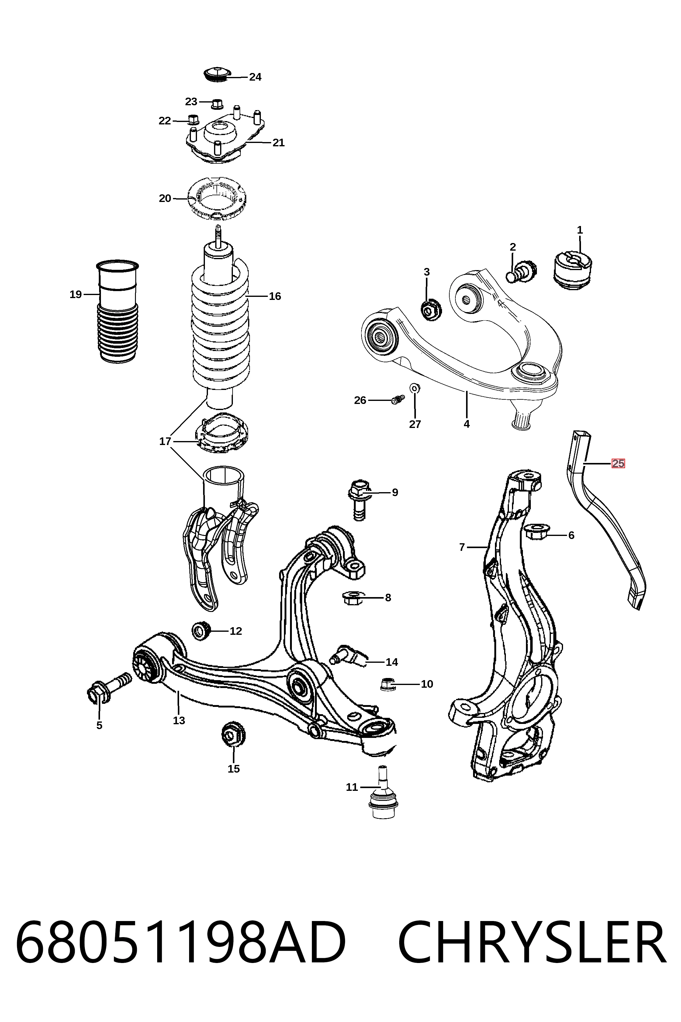  Fiat/Alfa/Lancia K68051198AC ціна, від 155.19 USD