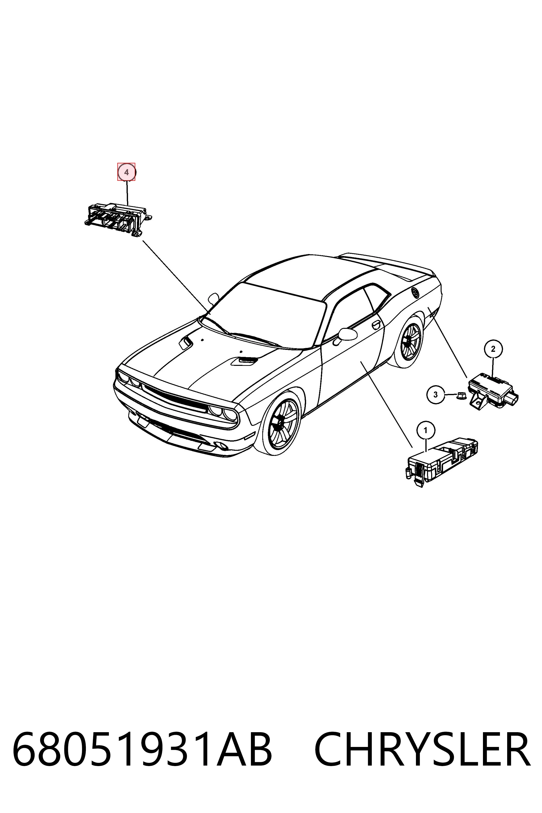 68051931AB Chrysler Блок комфорту передніх дверей