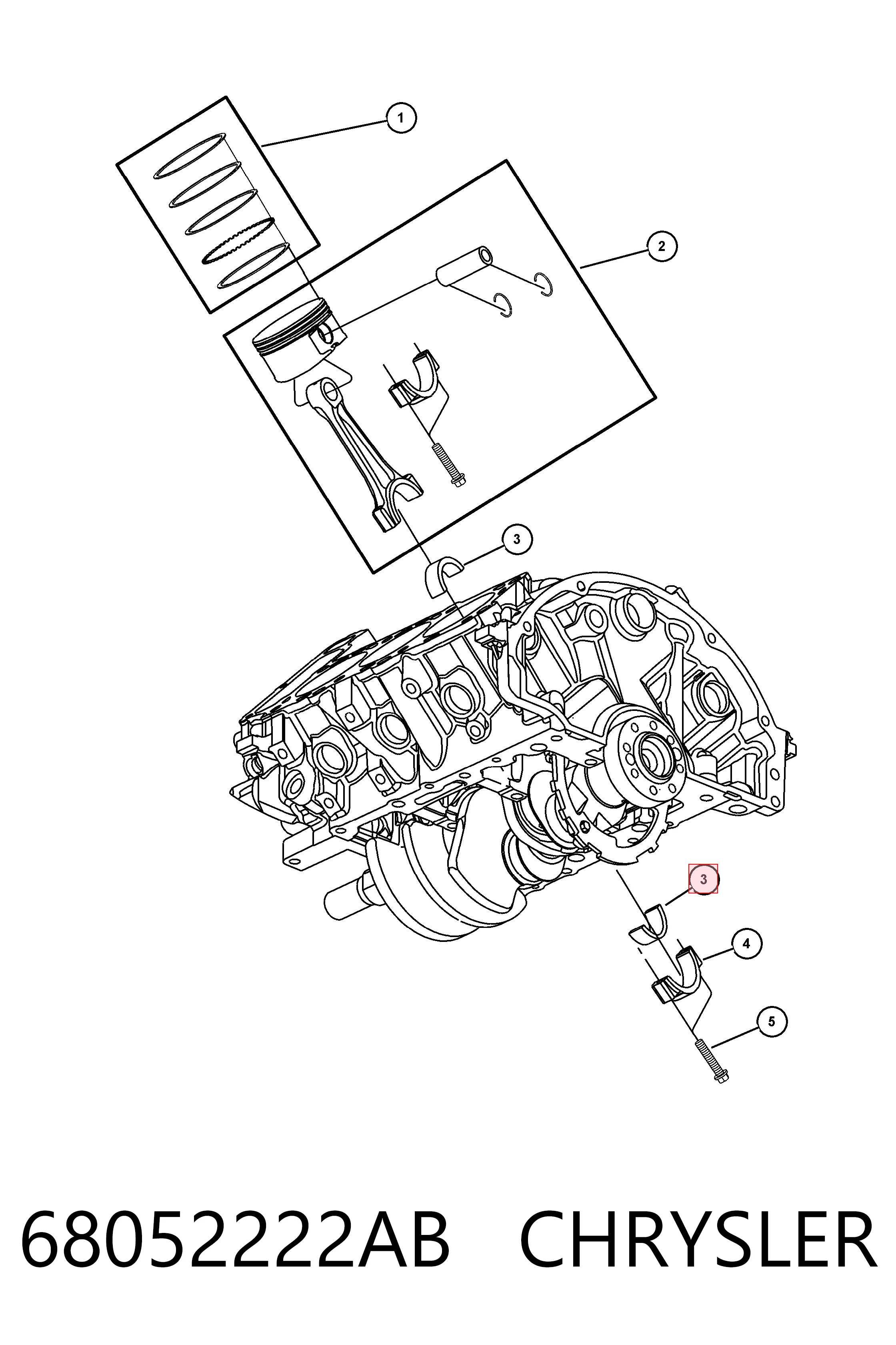 68052222AB Chrysler Підшипник шатуна
