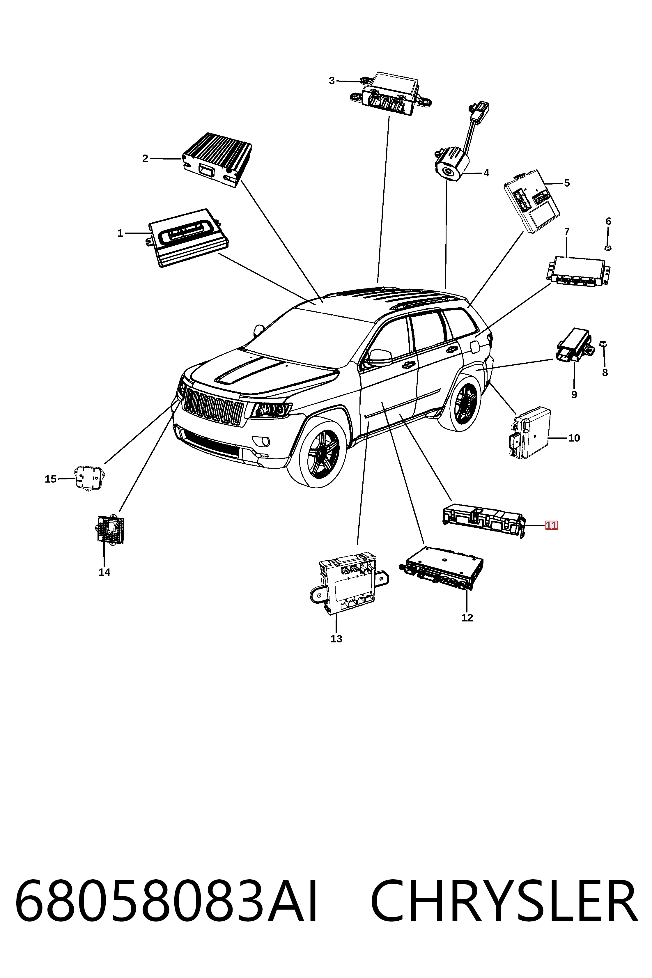 Купити K68277207AC Fiat/Alfa/Lancia Реле підігріву сидіння