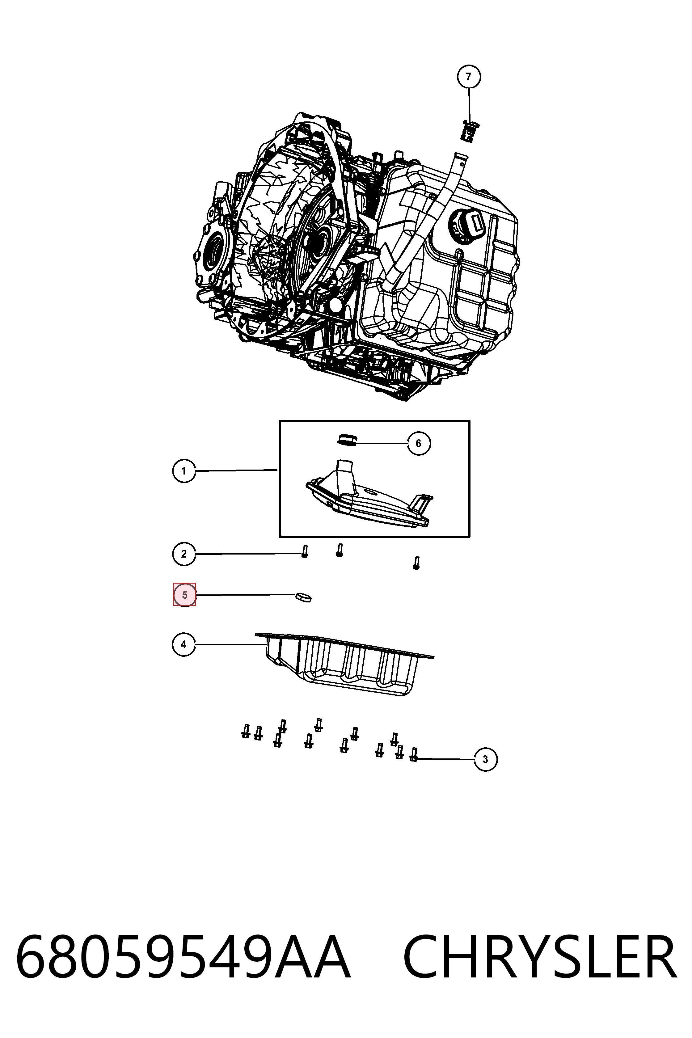 68059549AA Chrysler Масло в коробку автомат
