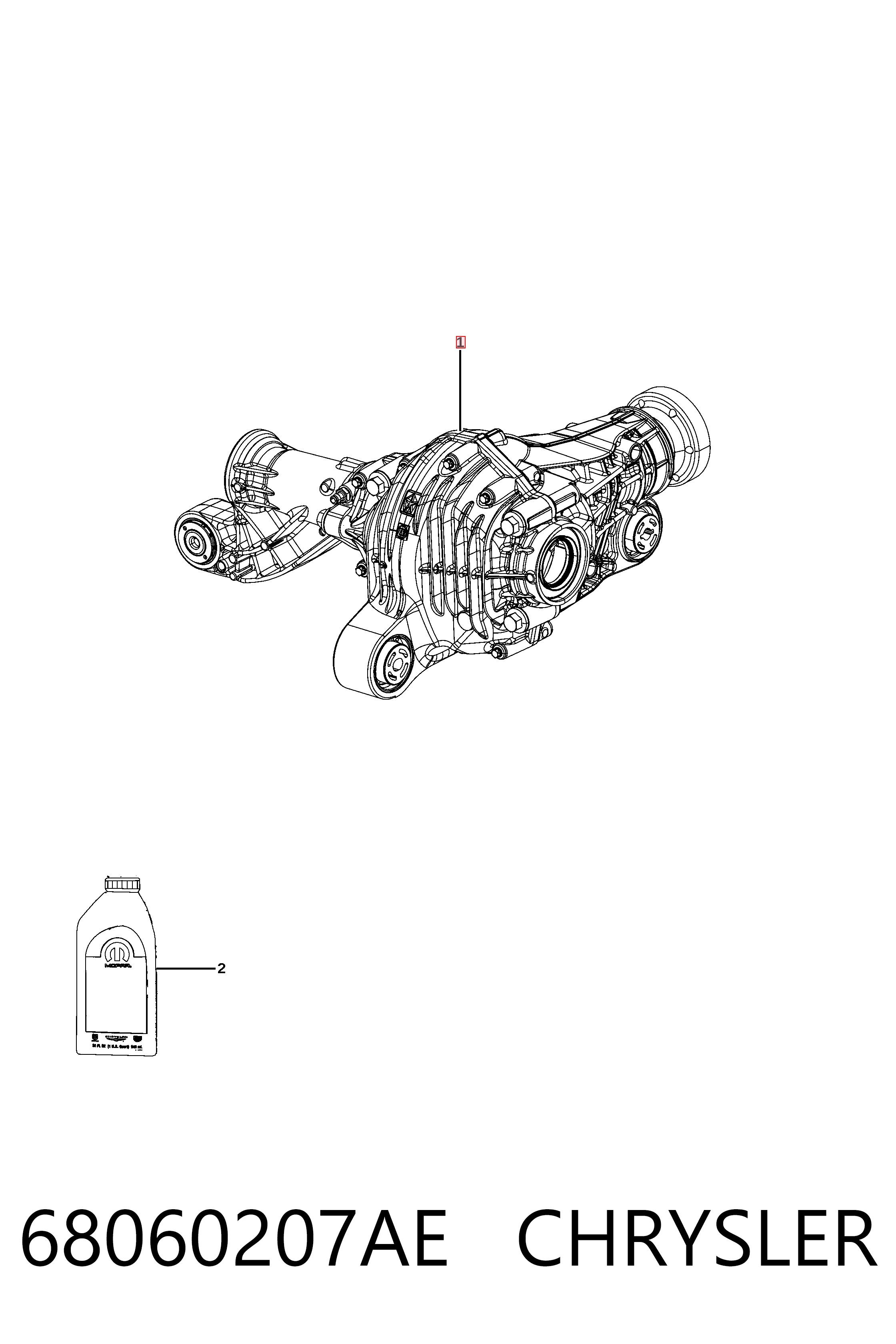 K68352175AA Fiat/Alfa/Lancia Редуктор переднього ведучого моста (головна передача)